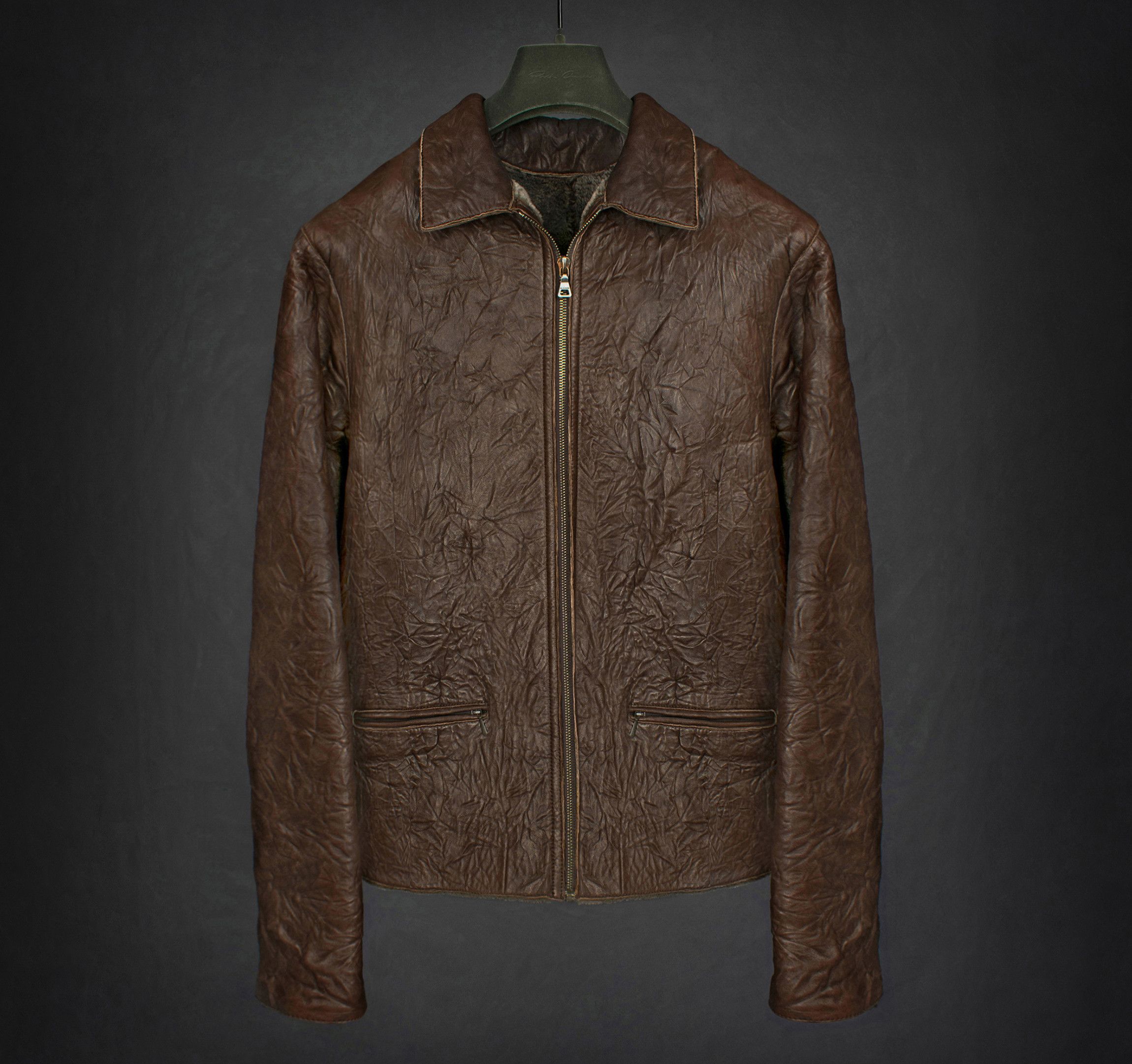 image of Jil Sander x Raf Simons Full Shearling Jacket By Raf Simons in Dark Brown, Men's (Size Large)