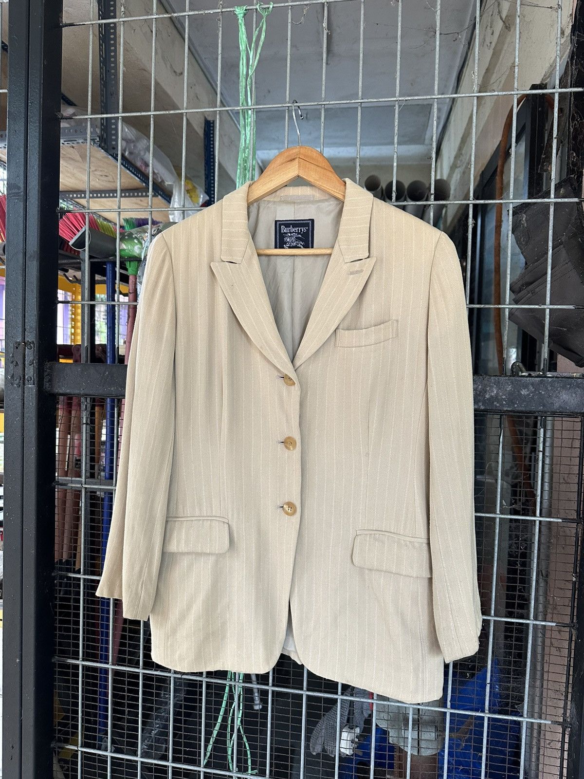 Burberry Burberry Prorsum Cream Blazer Jacket (Woman) Size US M / EU 48-50 / 2 - 2 Thumbnail
