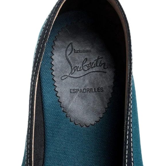 Christian Louboutin Men's Blue Canvas Espadrilles Size US 9 / EU 42 - 6 Thumbnail