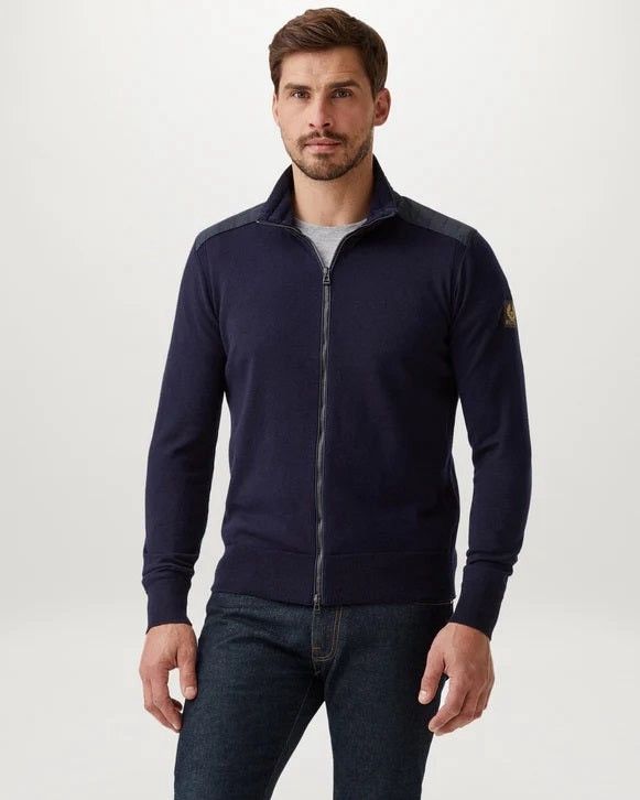 Belstaff Belstaff KELBY ZIP CARDIGAN dark ink size L Size US L / EU 52-54 / 3 - 12 Thumbnail