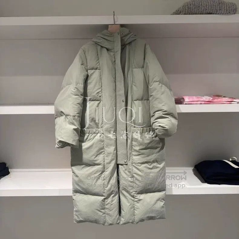Jil Sander Jil Sander Women's Hooded Long Down Jacket Size L / US 10 / IT 46 - 1 Thumbnail