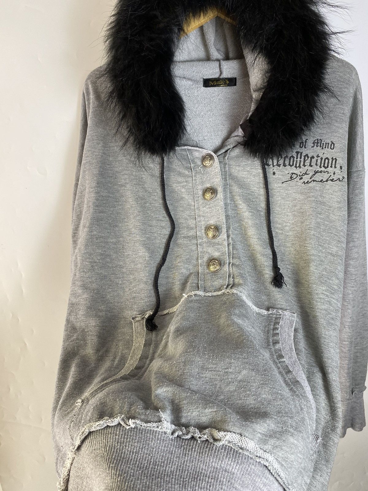 14th Addiction × If Six Was Nine × Le Grande Bleu (L.G.B.) Fur hoodie japanese brand poem skull male Size US L / EU 52-54 / 3 - 11 Thumbnail