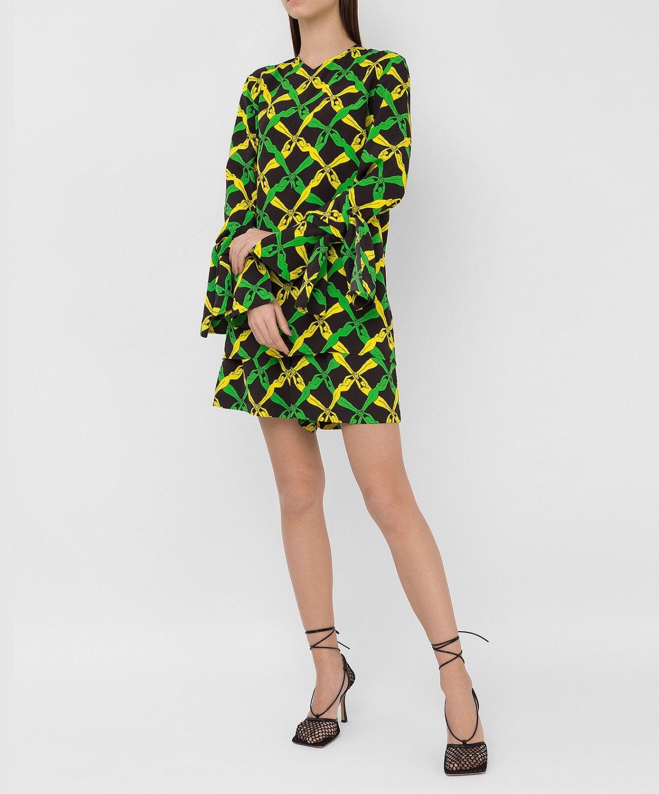 Bottega Veneta Last Bottega Veneta Printed Multicolored Blouse Size XXS / US 00 / IT 34 - 5 Thumbnail