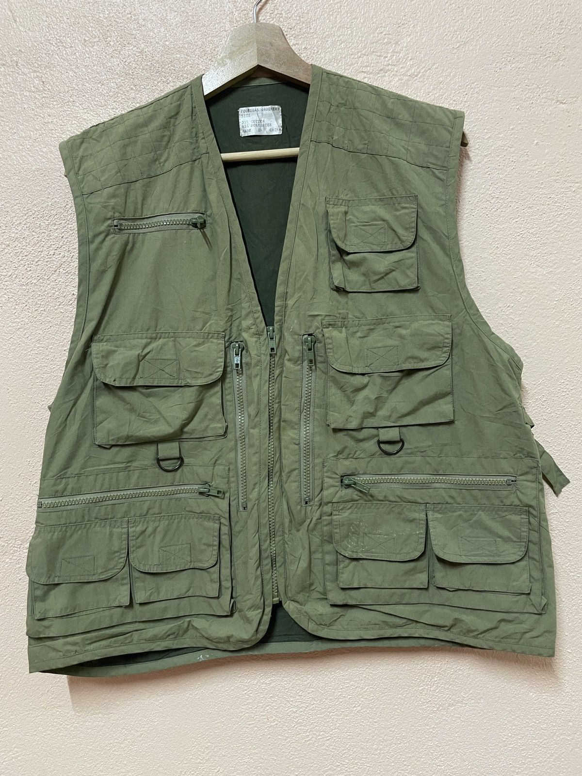 COLIMBO × Vintage Hunting Vest Tactical Pocket Outdoor Wildlife Olive Green L Size US L / EU 52-54 / 3 - 1 Thumbnail