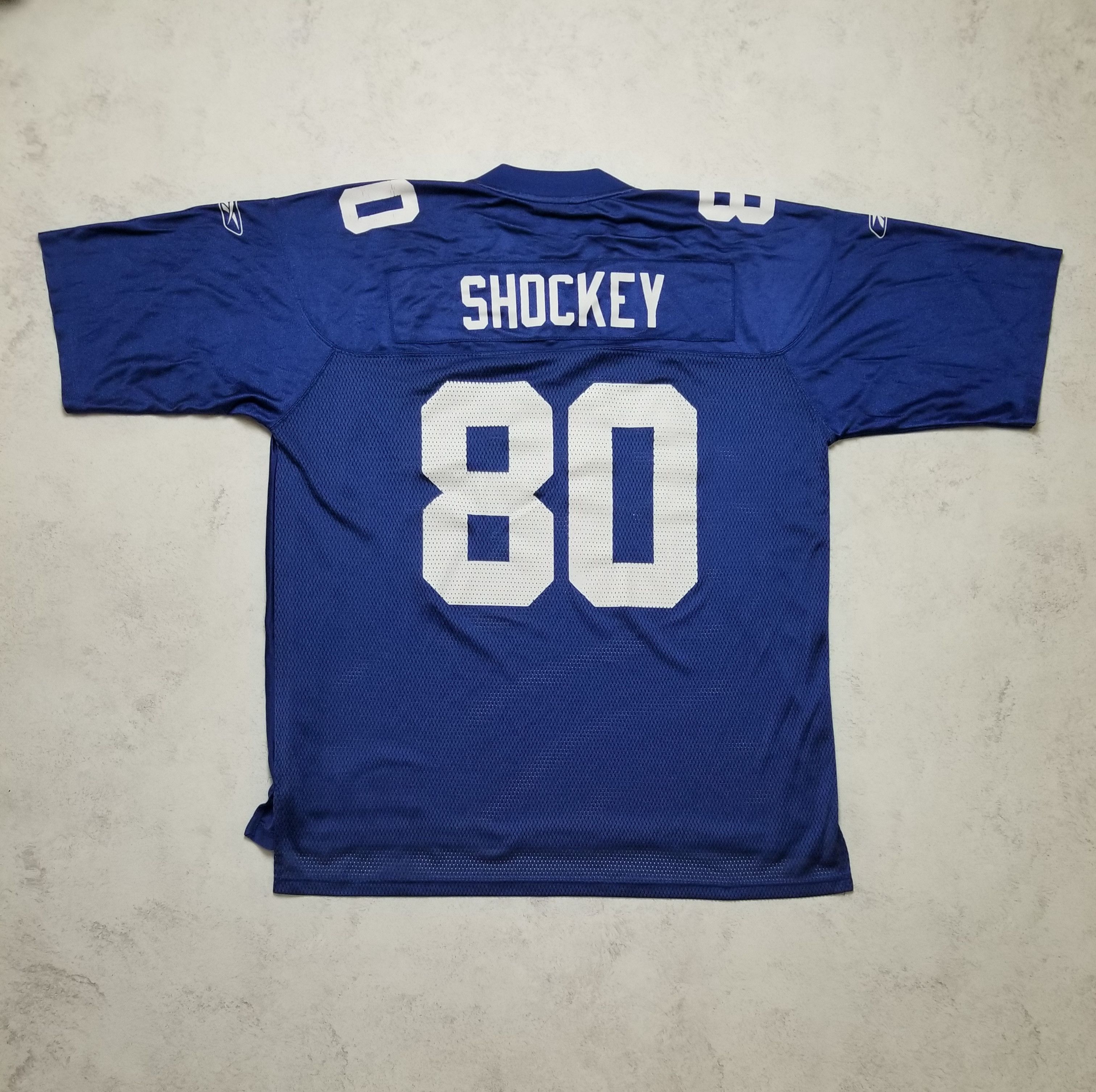 Reebok VTG New York Giants Jeremy Shockey #80 NFL Equipment Jersey Size US XL / EU 56 / 4 - 2 Thumbnail