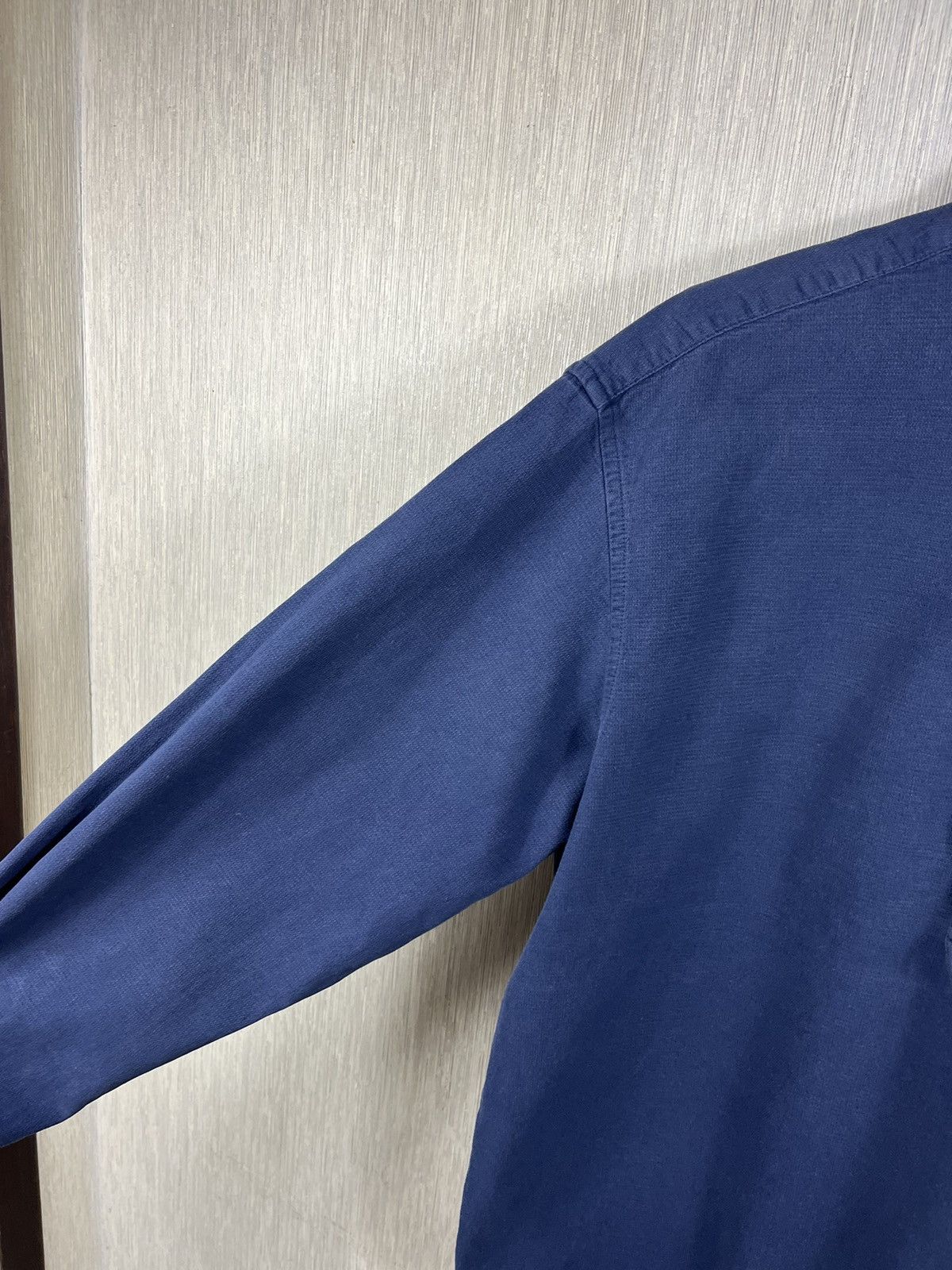 Levi's × Levi's Vintage Clothing × Vintage Vintage 90s Levi’s half button long sleeve shirt navy pocket Size US XL / EU 56 / 4 - 9 Thumbnail