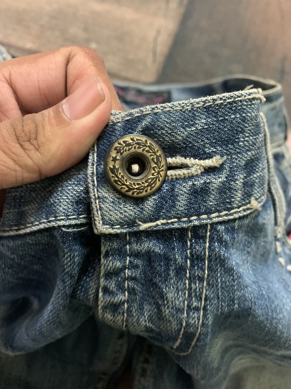 If Six Was Nine × Japanese Brand × Le Grande Bleu (L.G.B.) Flare ORIRIN stone wash faded season grunge style Size 33" - 7 Thumbnail