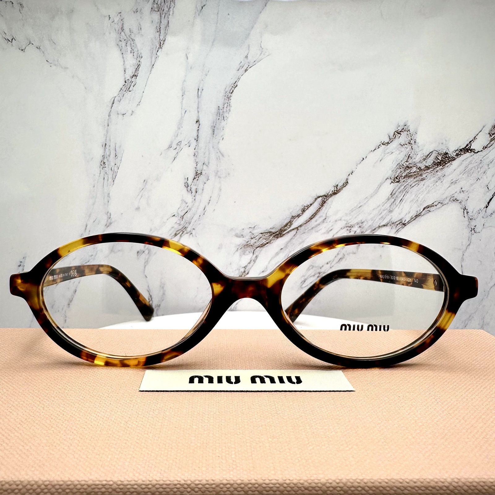 Miu Miu NEW MIU MIU Womens Eyeglasses Brown Oval Full Rim Frames Size ONE SIZE - 12 Thumbnail