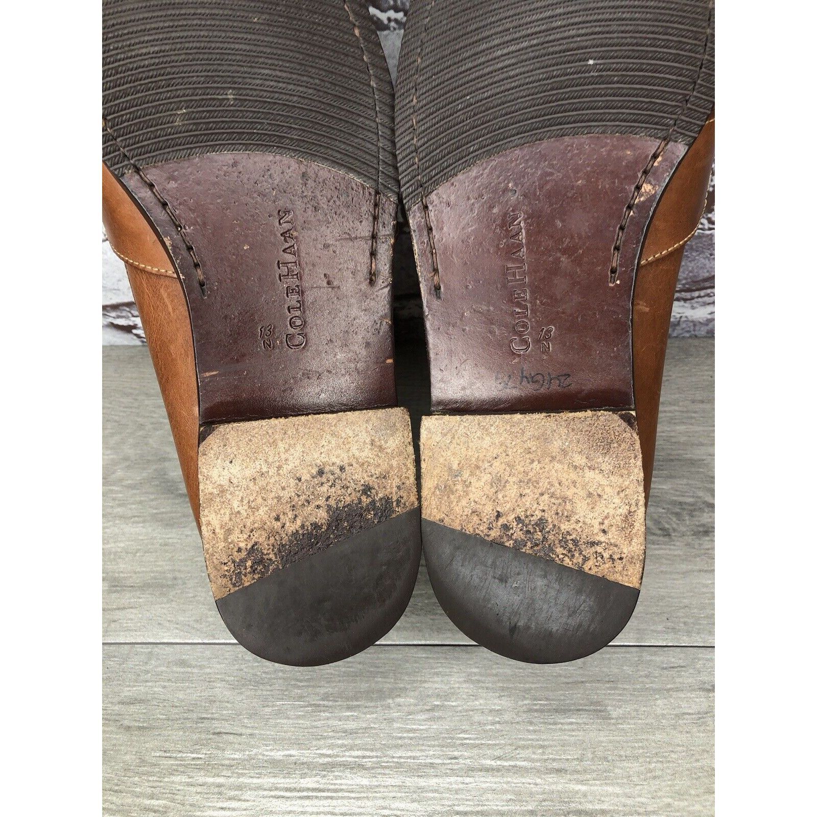 Cole Haan Cole Haan Brown Leather Slip On Penny Loafers Dress Shoes Me Size US 13 / EU 46 - 9 Thumbnail
