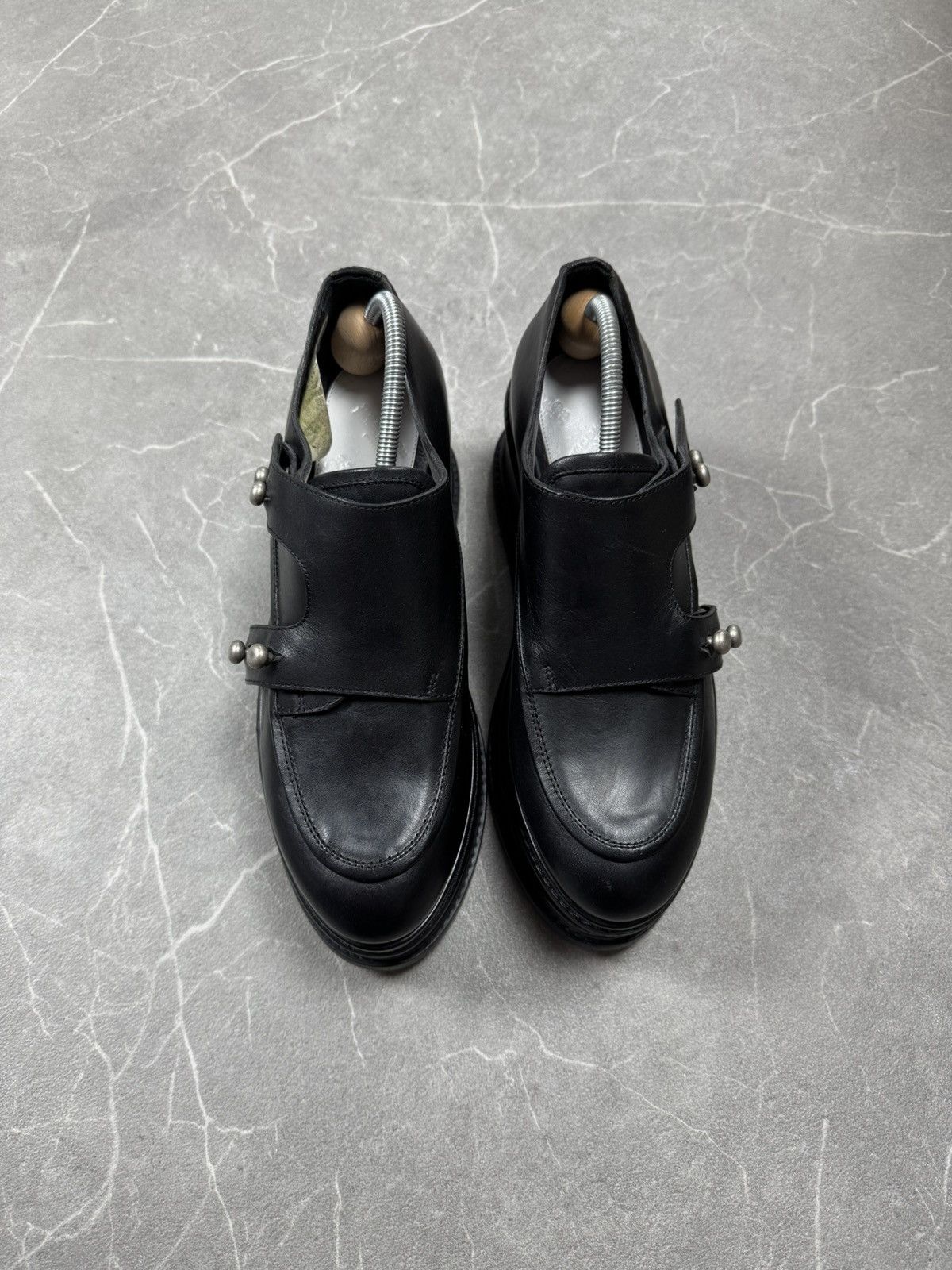 Maison Margiela Maison Margiela Rare Platforms Black Leather Fastener Size US 9 / IT 39 - 2 Thumbnail
