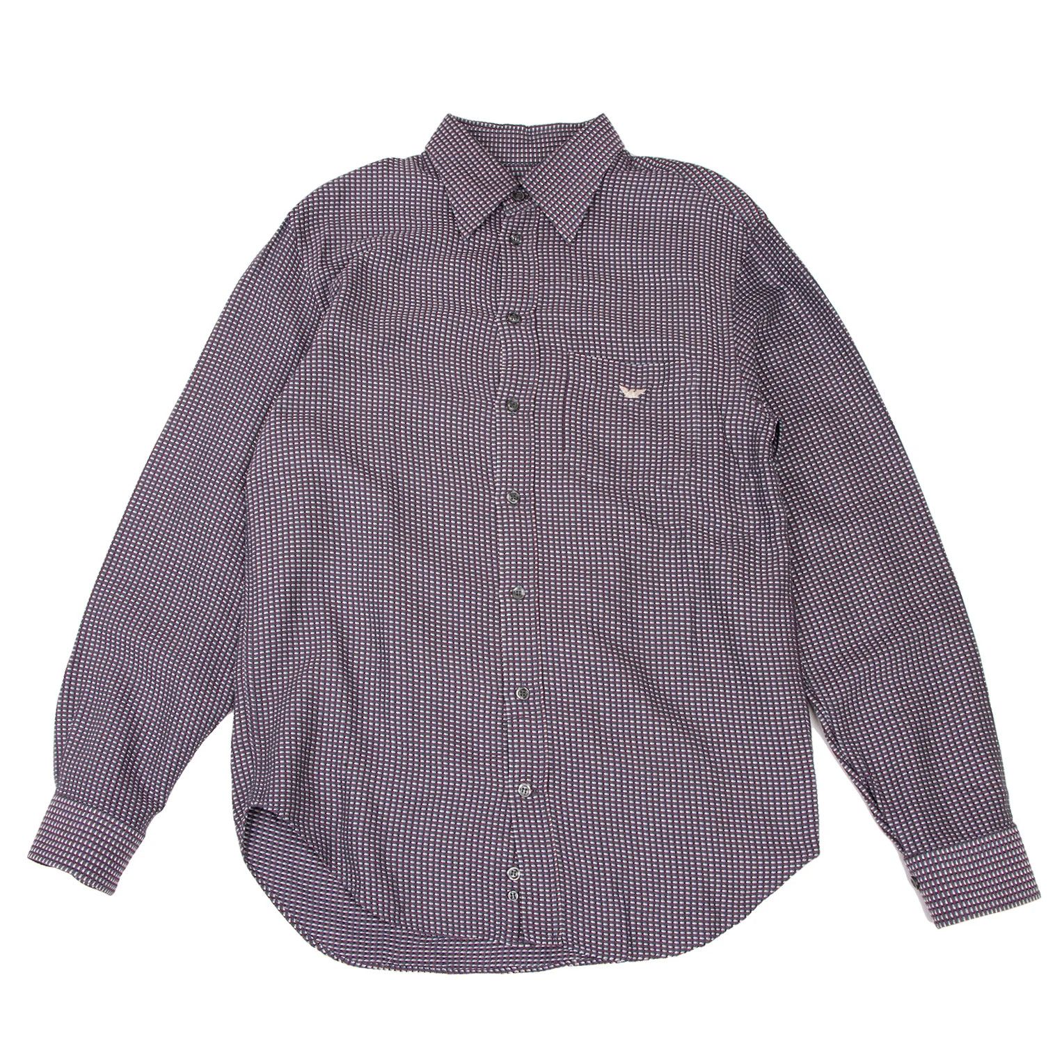 Emporio Armani One-Point Logo Multi-Embroidered Shirt in Blue and Red Size US M / EU 48-50 / 2 - 1 Thumbnail