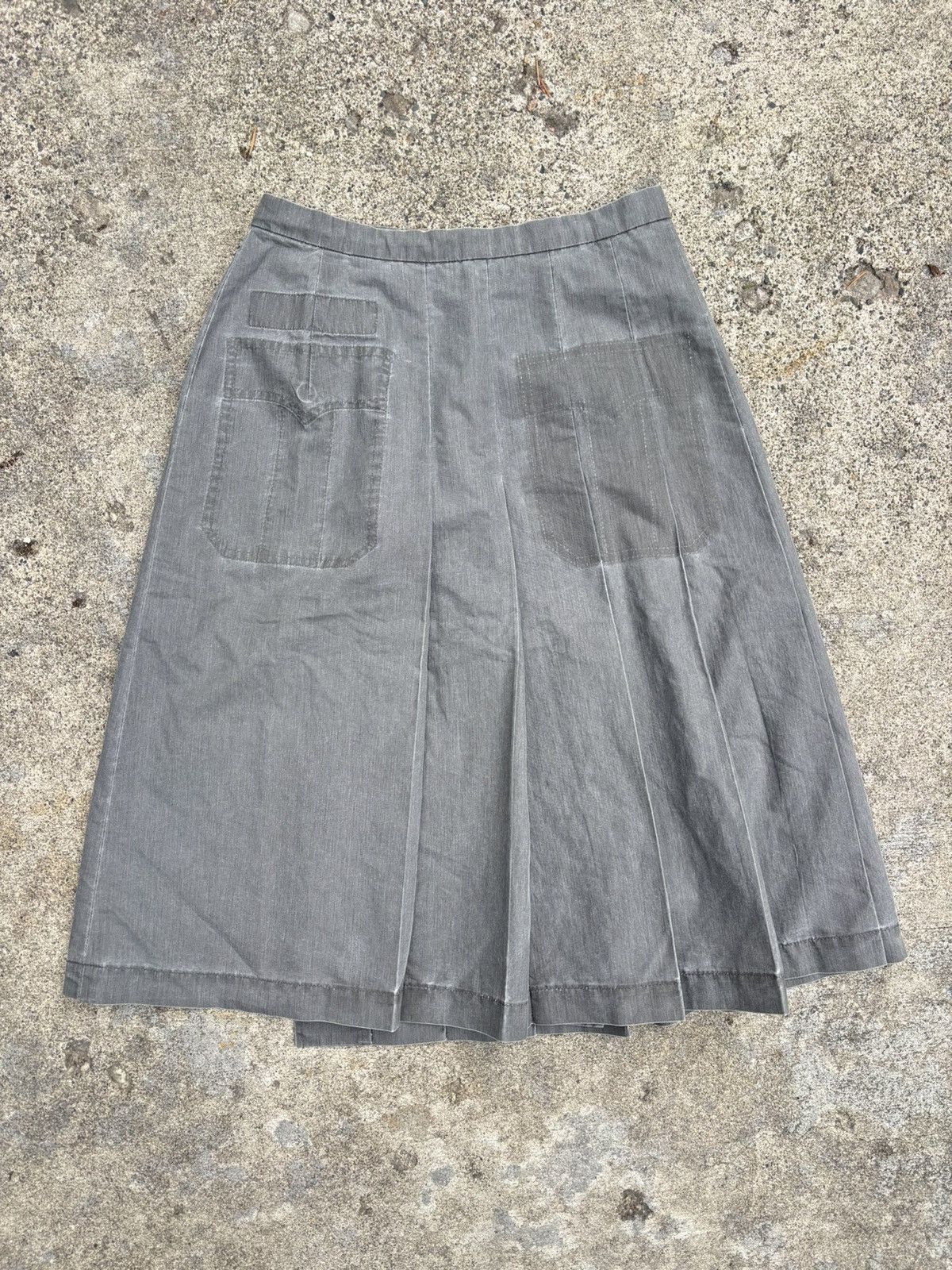 Undercover Under Cover Jun Takahashi pleated skirt ss99 ‘Relief’ Size 23" - 3 Thumbnail