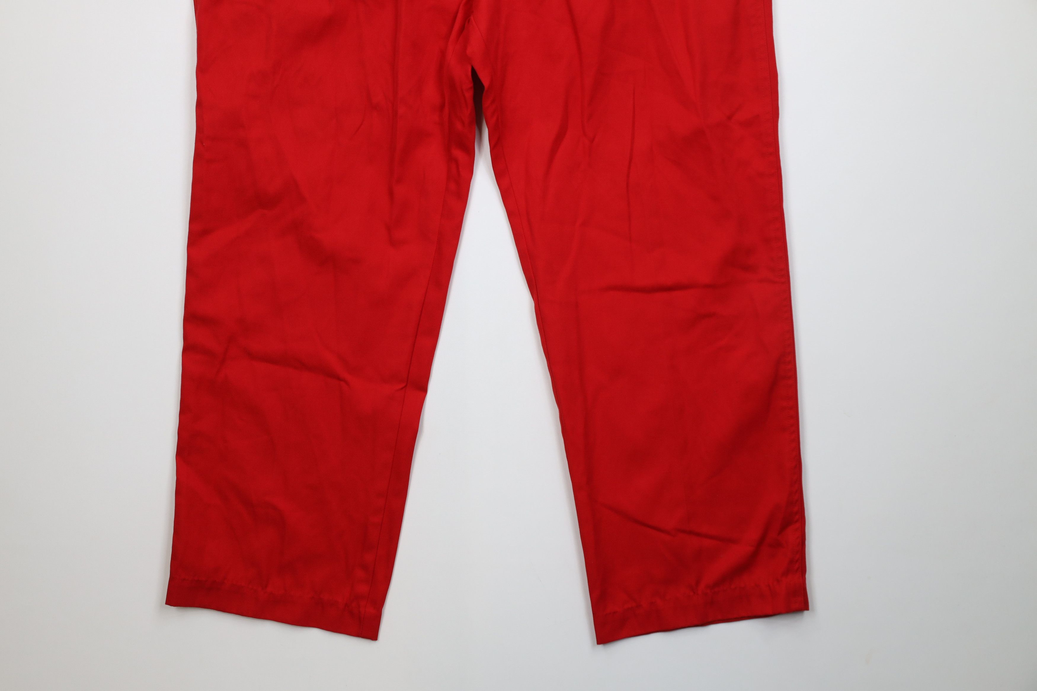 Woolrich Woolen Mills Vintage 90s Woolrich Wide Leg Utility Pants Trousers Red Size US 38 / EU 54 - 4 Thumbnail