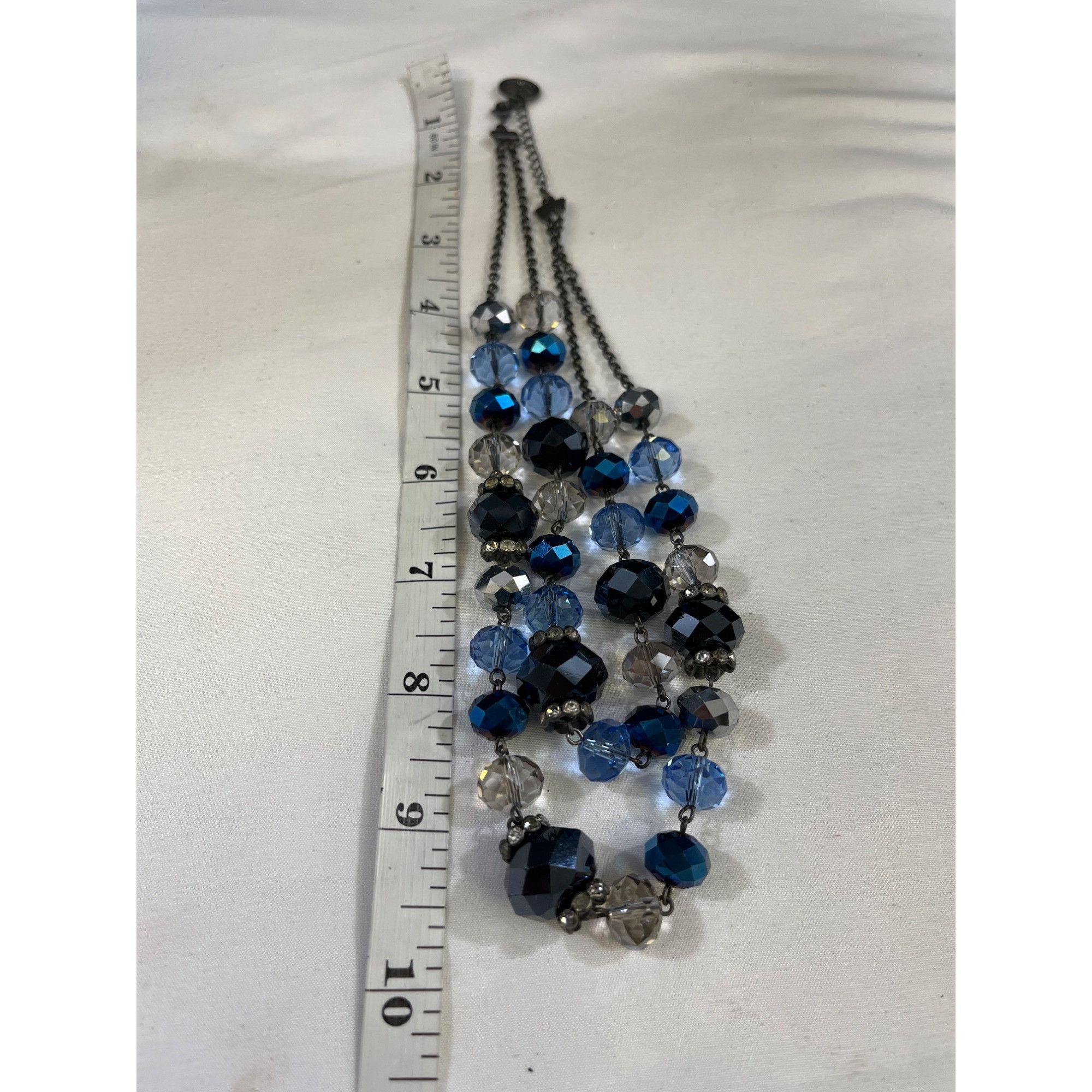Other Trifari Womens Blue Double Layered Beaded Necklace SKU 6402 Size ONE SIZE - 6 Thumbnail