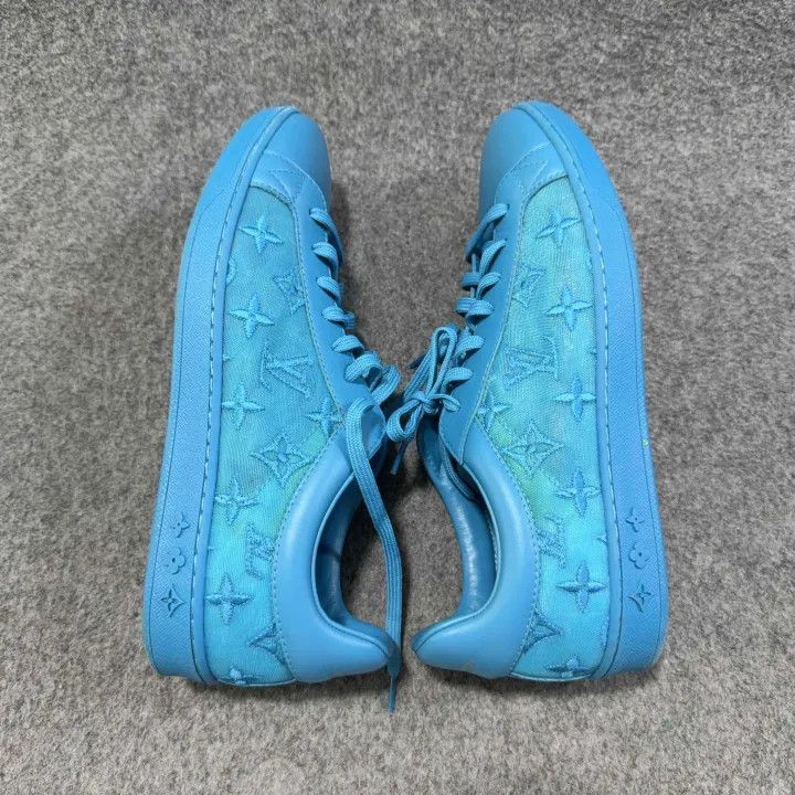 Louis Vuitton Louis Vuitton Blue Low-Top Fashion Sneakers -2508 Size US 8 / EU 41 - 7 Thumbnail