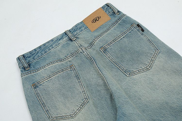 Japanese Brand × Jean Men's street washed distressed loose flared jeans Size US 34 / EU 50 - 5 Thumbnail