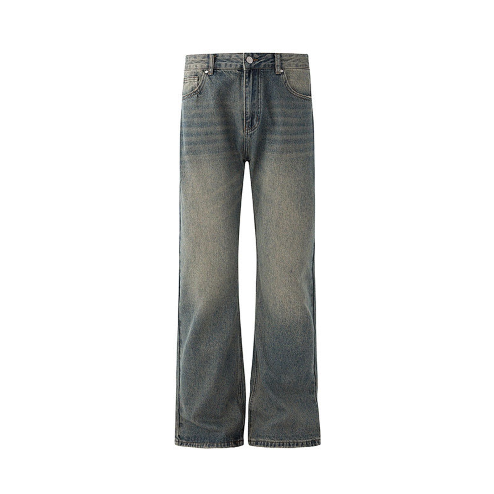 Vintage Faded Straight Leg Casual Jeans, Light Wash Denim Pants Size US 32 / EU 48 - 5 Thumbnail