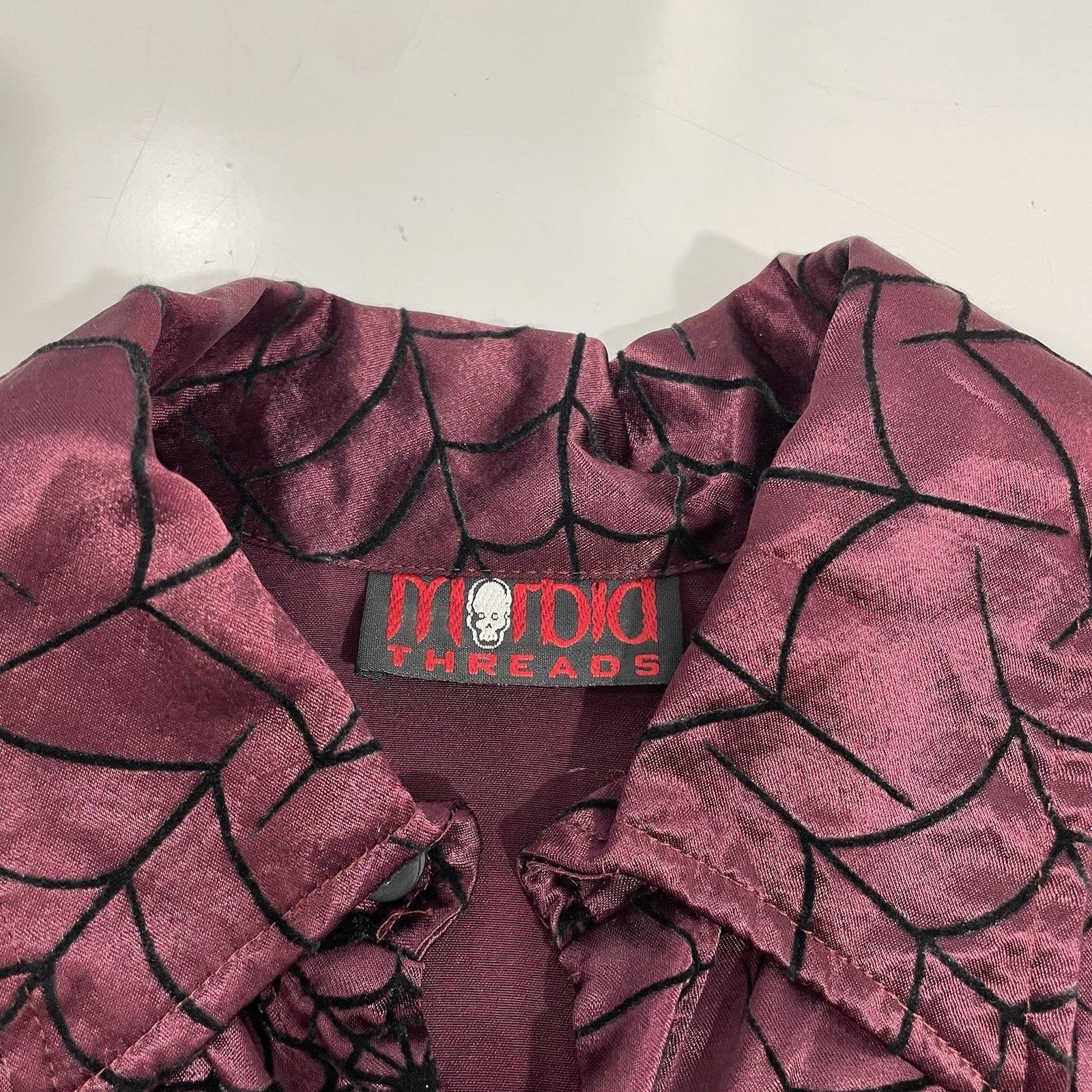 Epic Threads VTG Morbid Threads Spider Web Shirt Red Men’s Emo Rare Goth Size US L / EU 52-54 / 3 - 1 Thumbnail