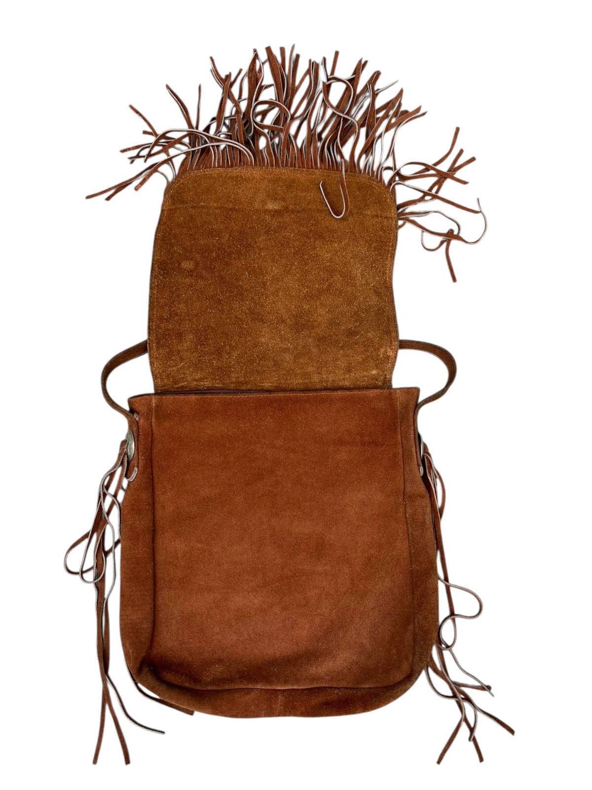 KMRii Vintage Unknown Japan Suede Leather Native Fringe Bag Size ONE SIZE - 7 Thumbnail
