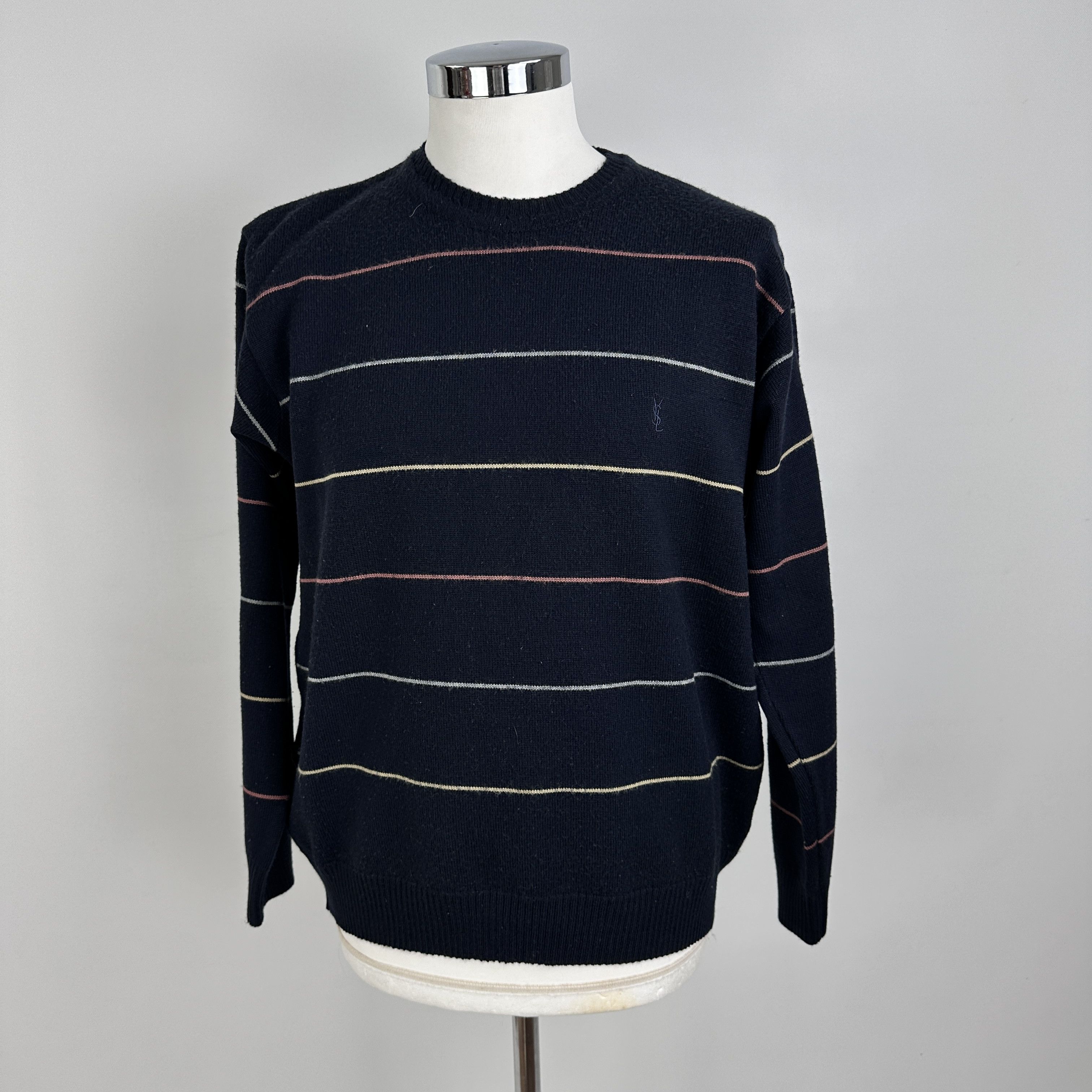 Yves Saint Laurent Maglione YVES SAINT LAURENT Righe Multi – L Size US L / EU 52-54 / 3 - 1 Thumbnail