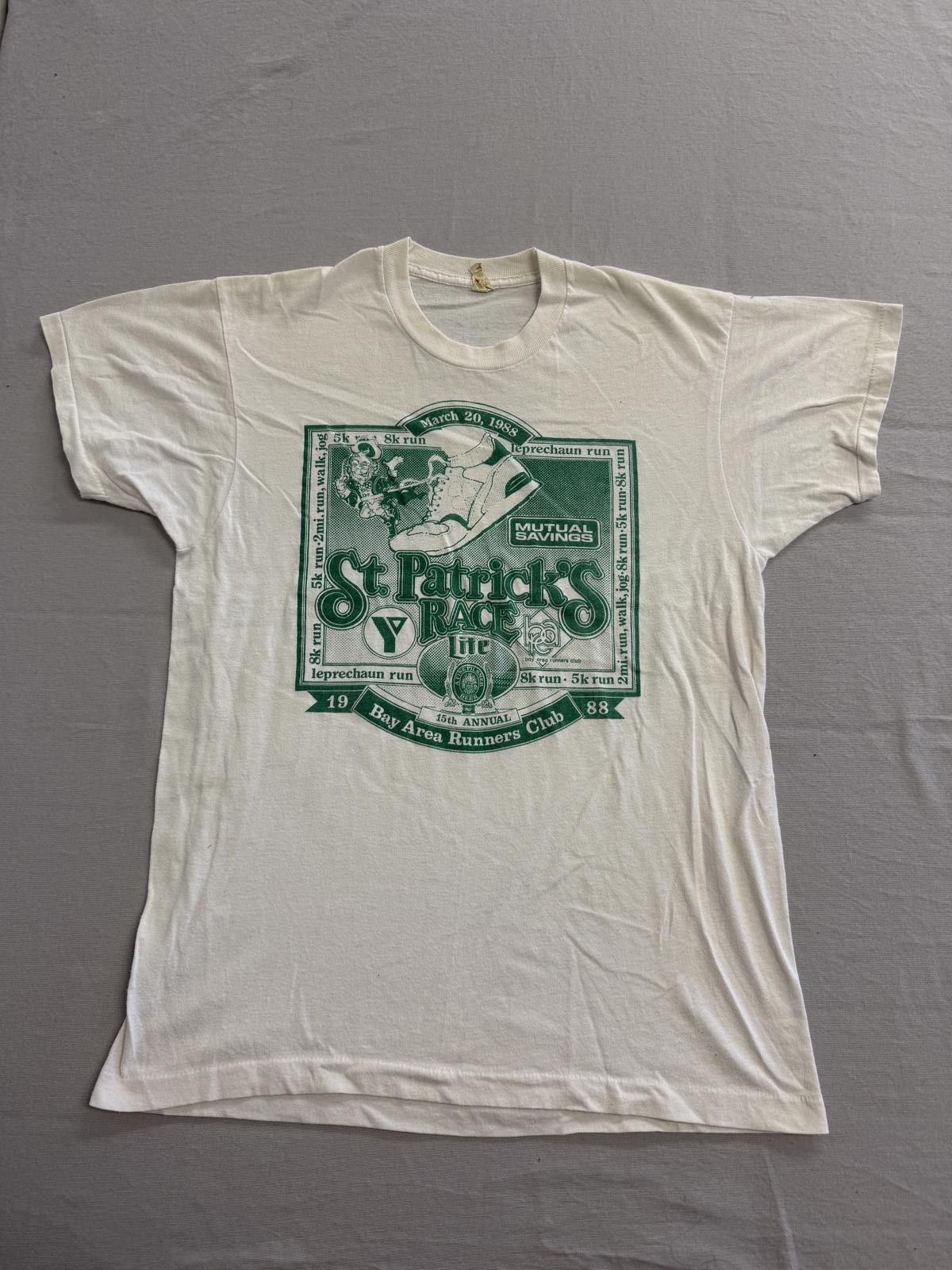 Designer Vintage St Patricks Day T-shirt 1988 Race Bay Area Runners Size US L / EU 52-54 / 3 - 1 Thumbnail