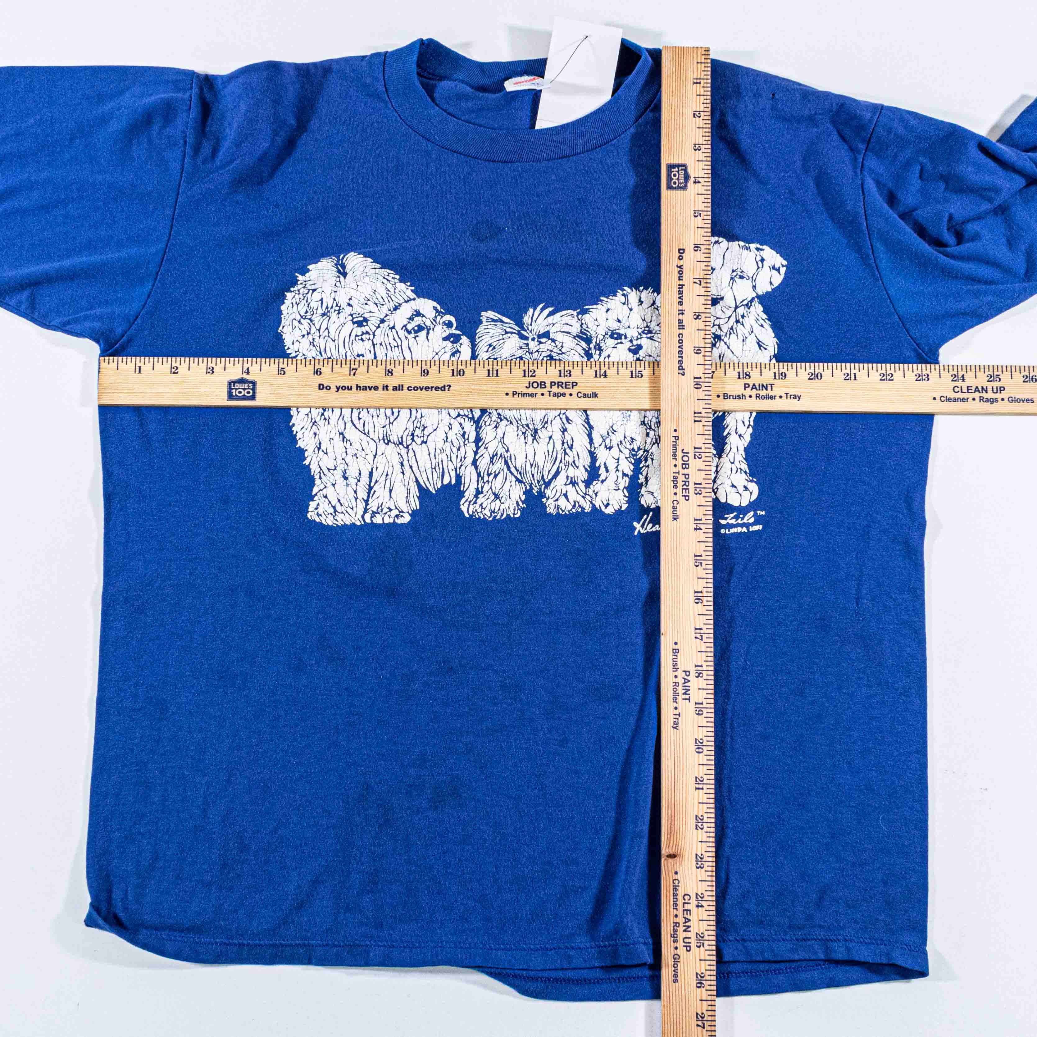 Vintage Dogs T-Shirt Linda Lori Heads & Tails 90s Graphic Art Size US L / EU 52-54 / 3 - 3 Thumbnail