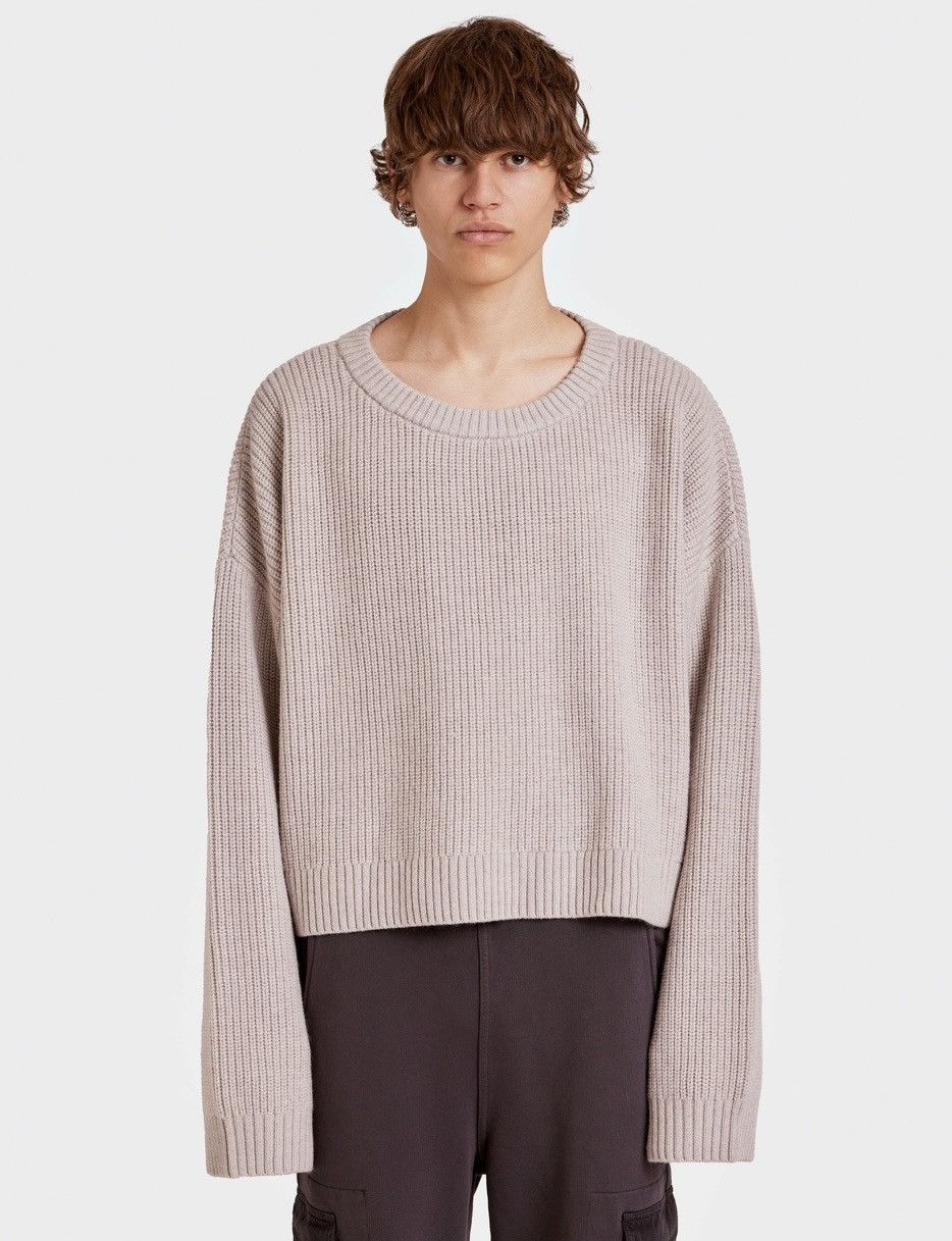 Sangiev Sangiev Fog Cropped Knit Jumper Size US M / EU 48-50 / 2 - 2 Thumbnail