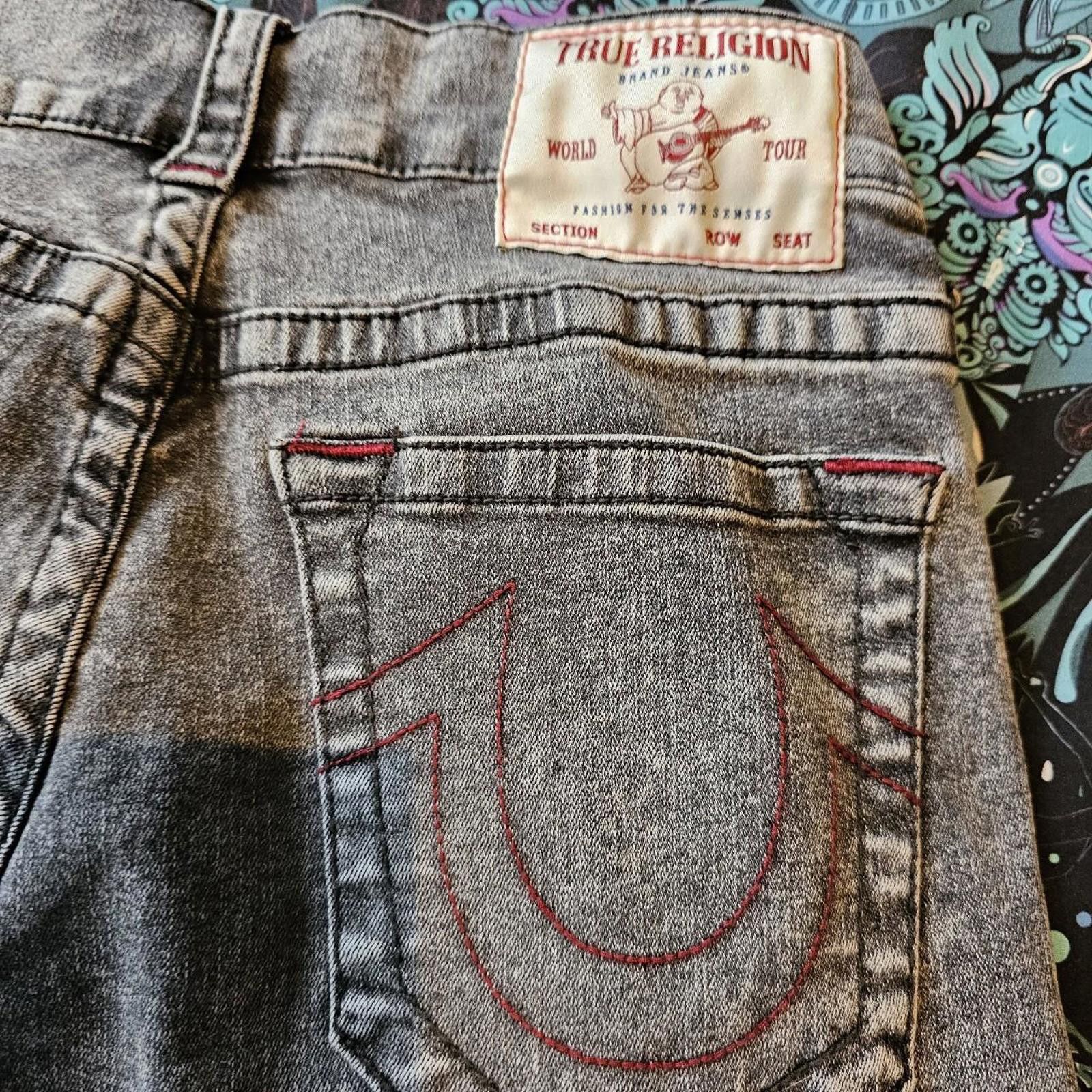 True Religion True Religion Men's Faded Black Jeans Size US 30 / EU 46 - 8 Thumbnail