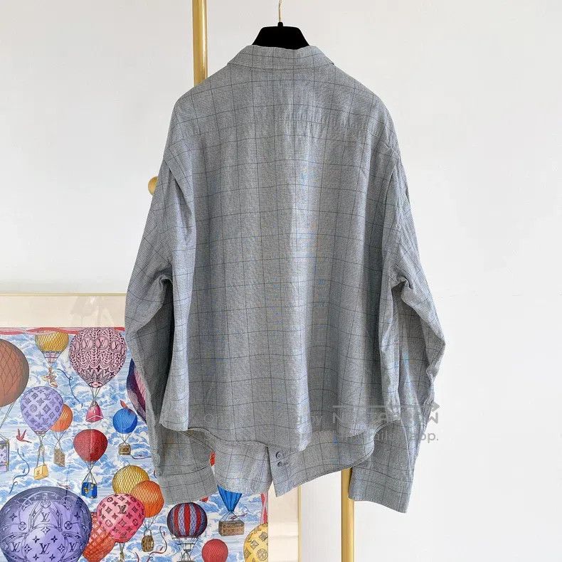 Balenciaga Balenciaga Gray Tartan Shirt Size XS / US 0-2 / IT 36-38 - 2 Thumbnail