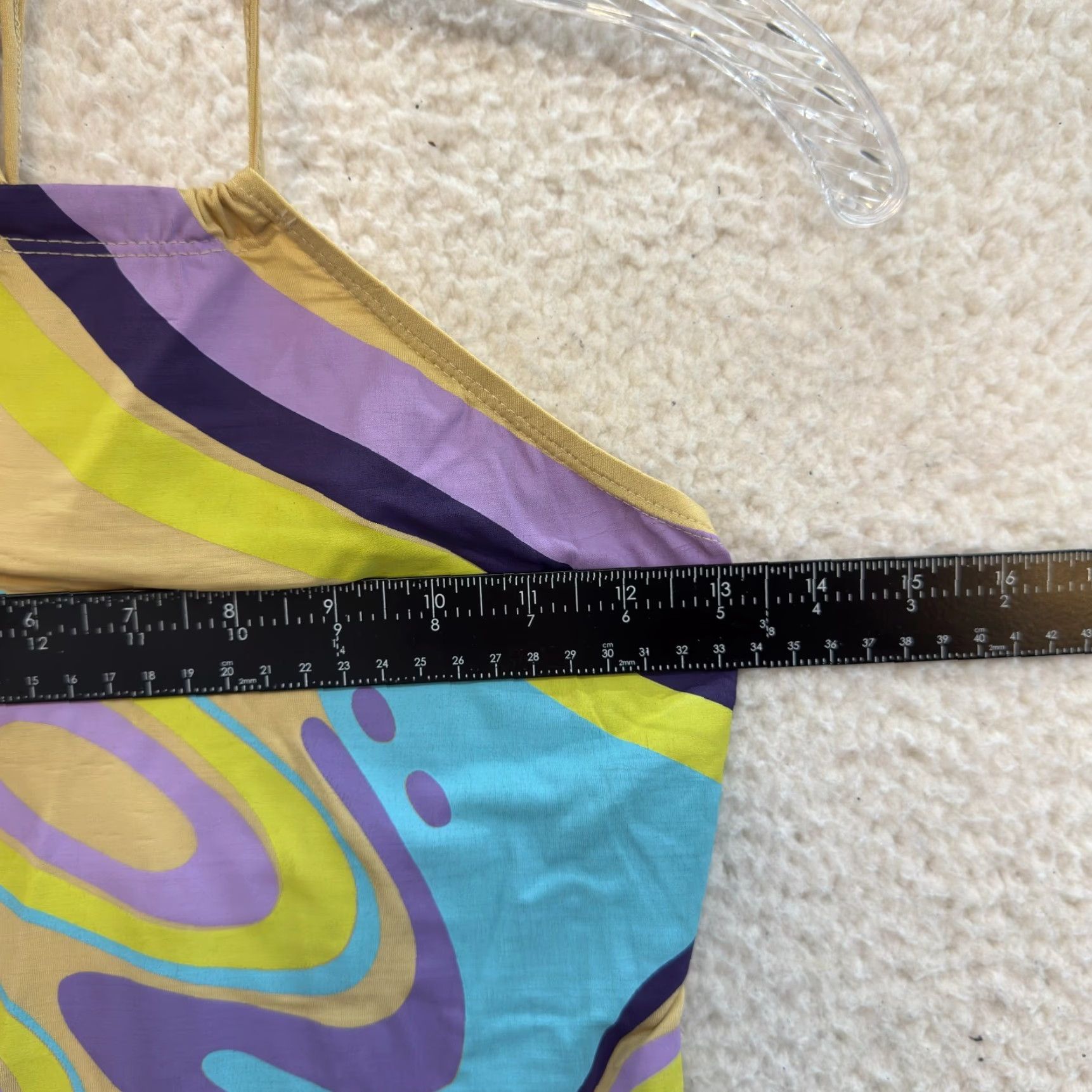 Vintage VINTAGE Naf Naf Halter Top Abstract Groovy Retro Rave Fairy Whimsigoth Shirt Adults Womens M Purple Size M / US 6-8 / IT 42-44 - 5 Thumbnail