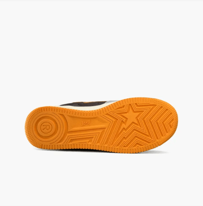 Bape A Bathing Ape Bapesta Low Orange Grey Sneakers Size US 8 / EU 41 - 2 Thumbnail