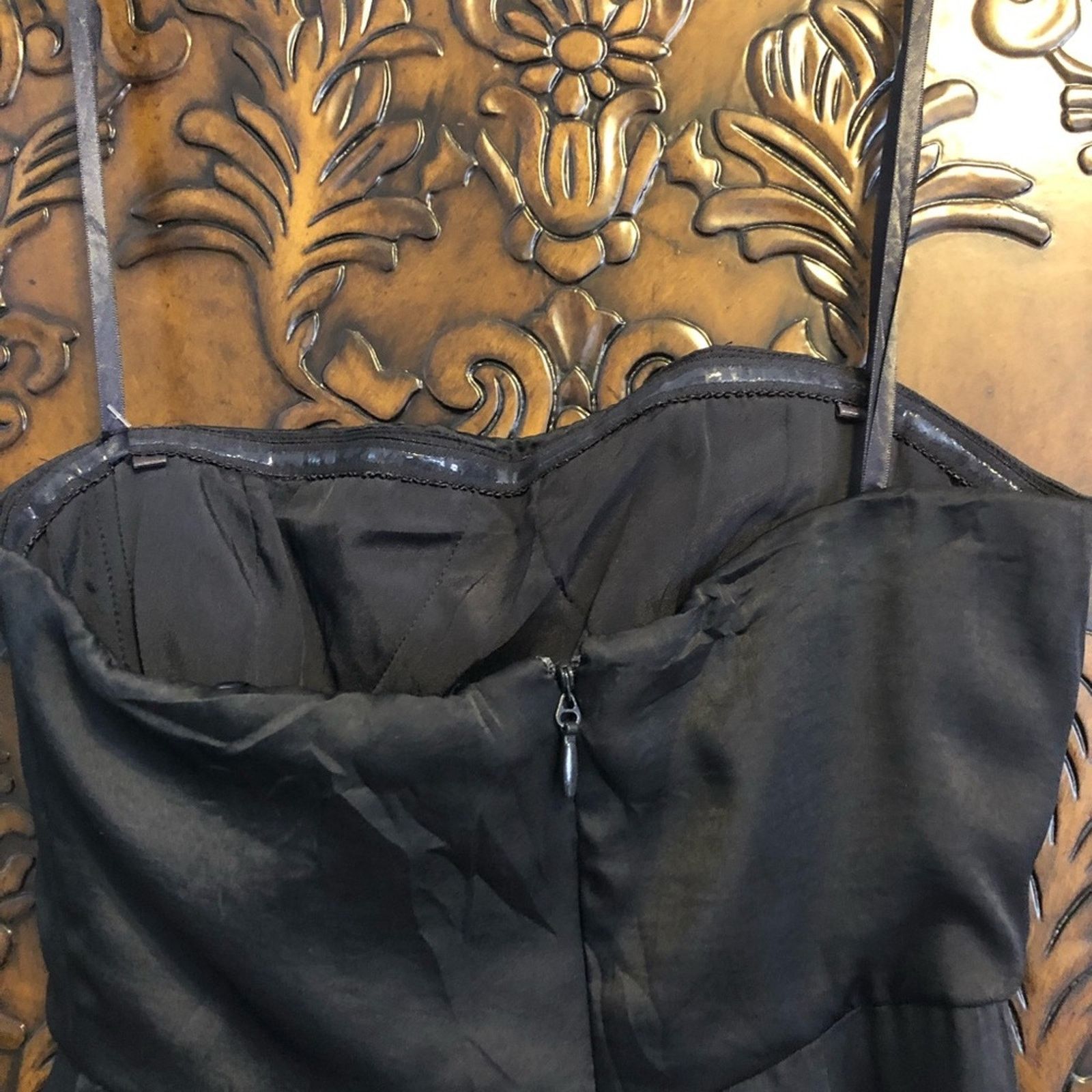 BCBG black strapless gown prom party cocktail dress
