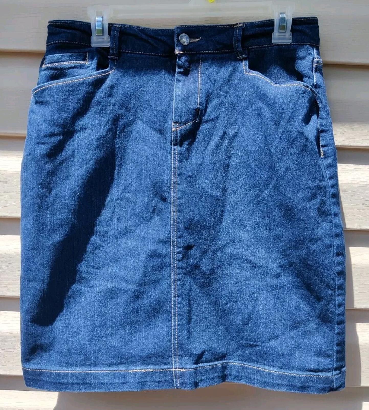 James Perse Per Se Denim Blue Jean Pencil Skirt 8 Wash 29 Short No Slit Size 30" / US 8 / IT 44 - 2 Thumbnail