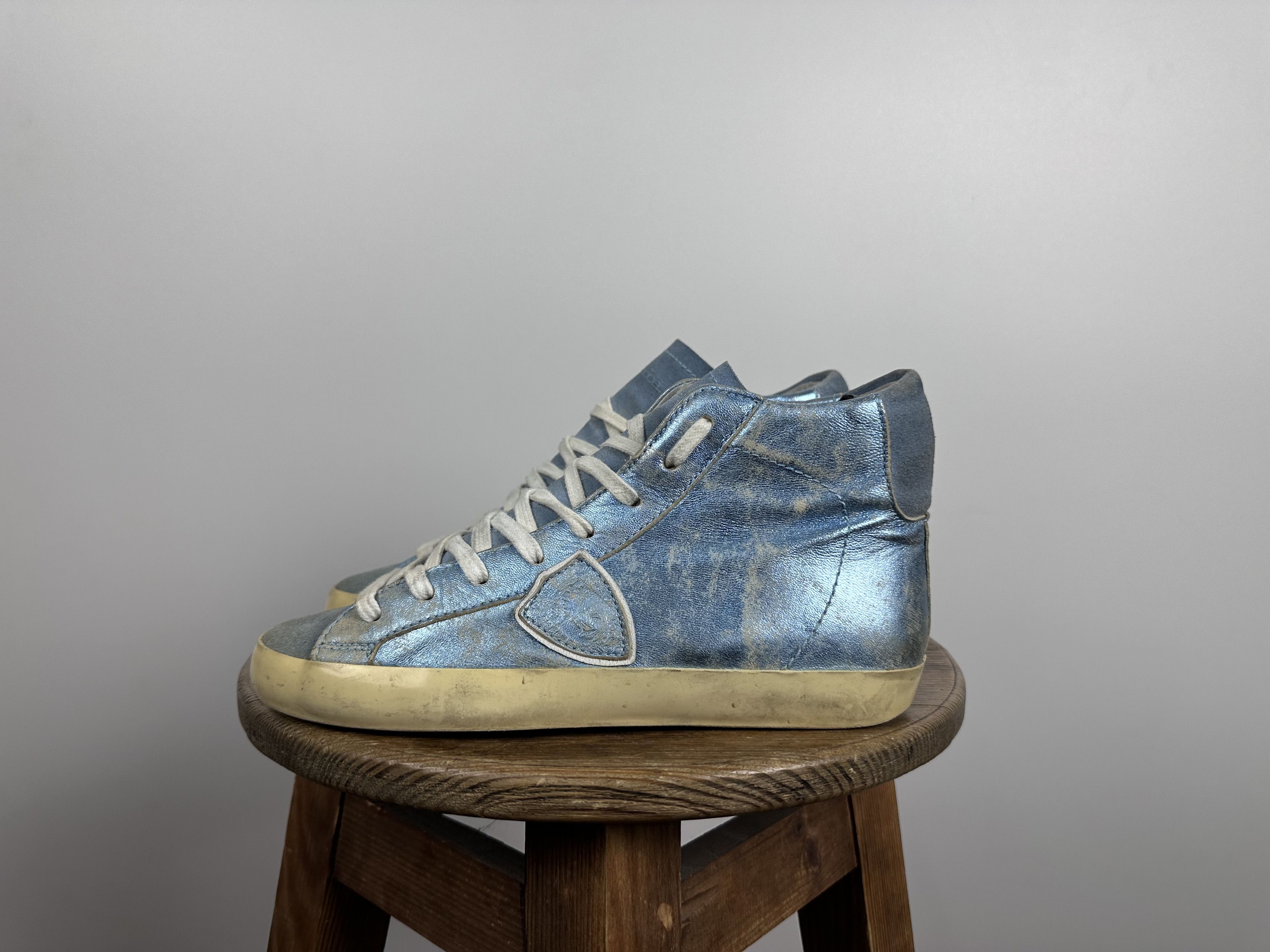 Philippe Model Philippe Model Women Sneakers NIB Classic H D Mixage Blue 39 Size US 9 / IT 39 - 1 Thumbnail