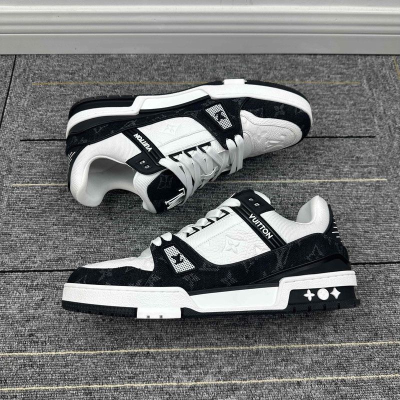 Louis Vuitton Louis Vuitton Panda Trainer Low Top Sneakers -2508 Size US 8.5 / EU 41-42 - 7 Thumbnail