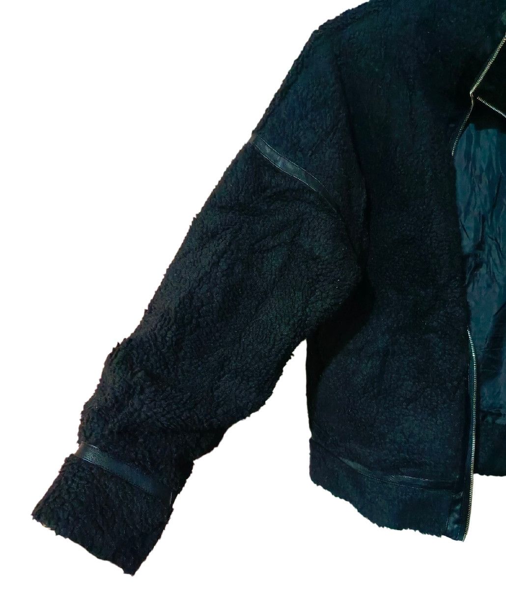 14th Addiction Emoda🇯🇵 High collar Fleece Zippers Jacket leather Lining Size US L / EU 52-54 / 3 - 5 Thumbnail
