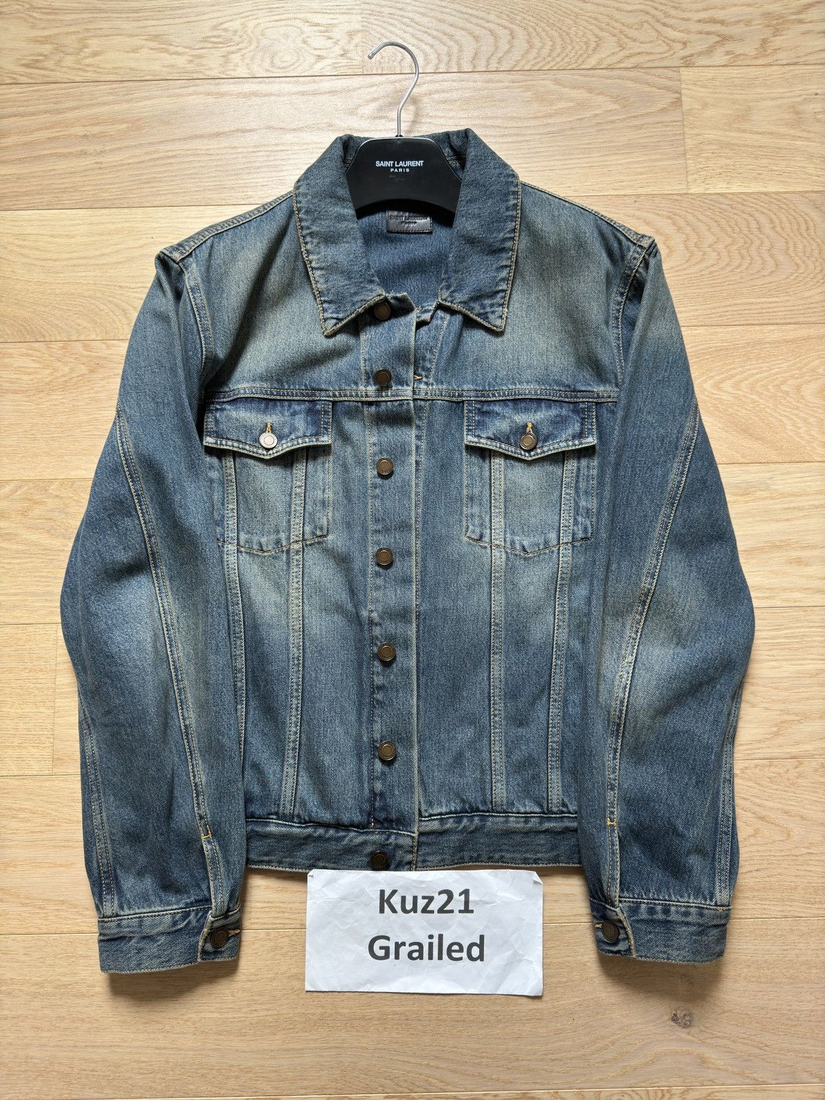 r*i様 【希少】SAINT LAURENT PARIS\"JEAN DERBIE Saint Laurent Paris RARE Biker Jeans, Calf Leather With