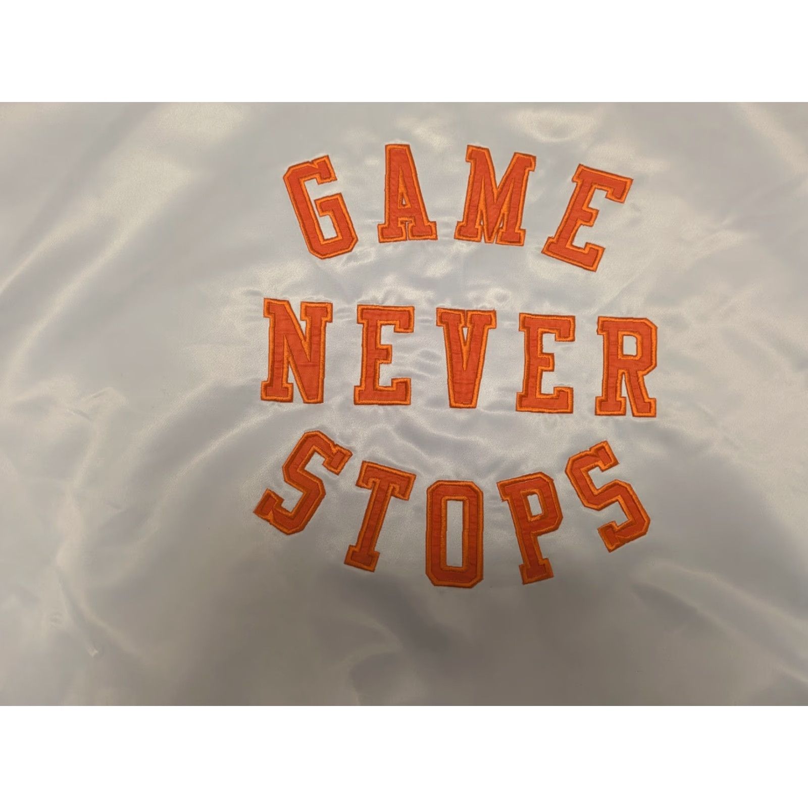 Vintage Hennessy Jacket XL White Satin Bomber Limited Edition Game Never Stops Full-Snap Mens Size US XL / EU 56 / 4 - 5 Thumbnail