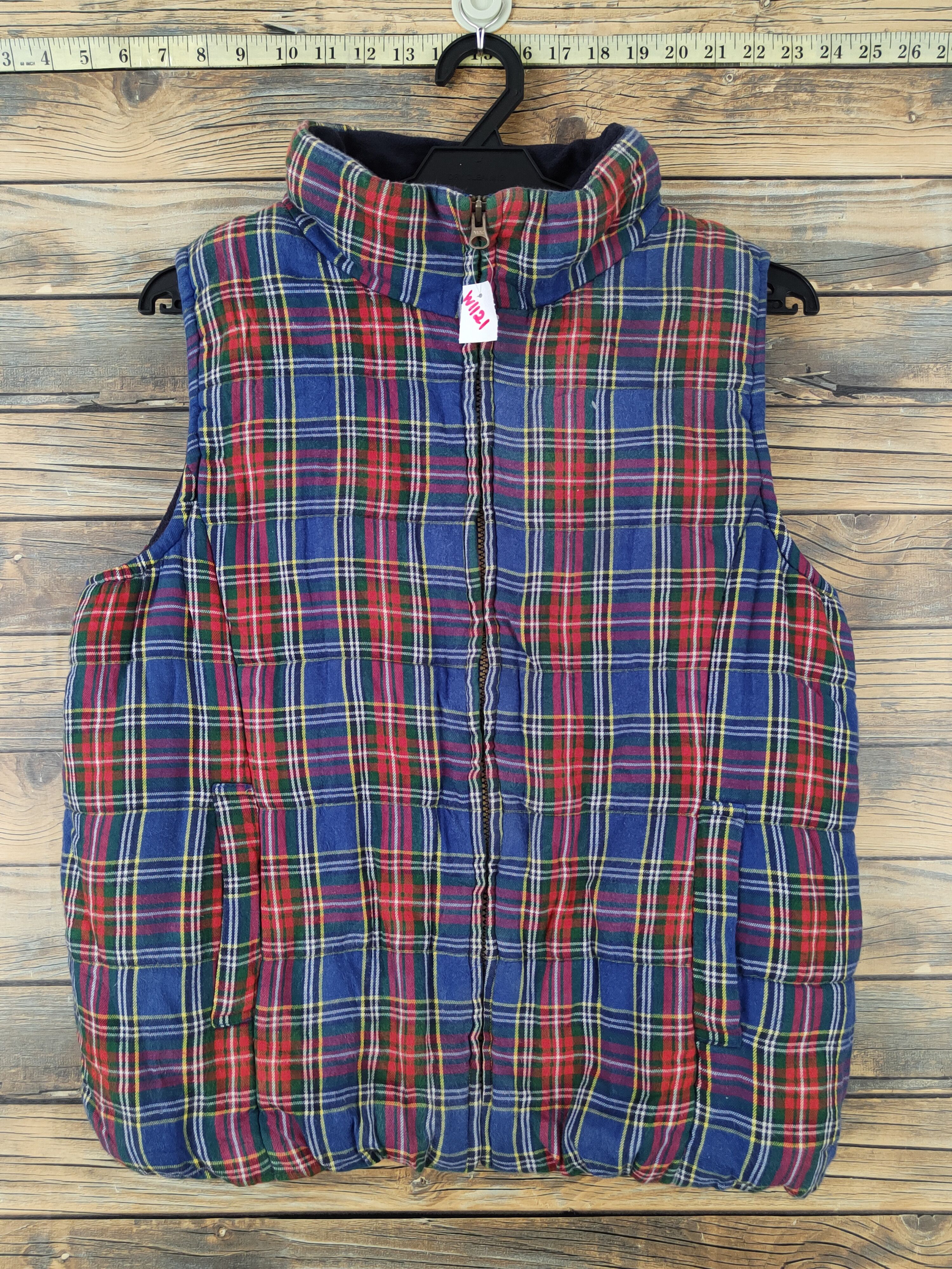 Junko Shimada Junko Shimada Blue Red checkered Vests #W1121 Size US M / EU 48-50 / 2 - 1 Thumbnail
