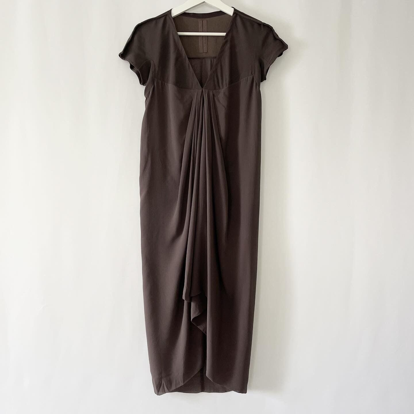 image of Rick Owens Silk Dress Size 38 in Brown, Women's