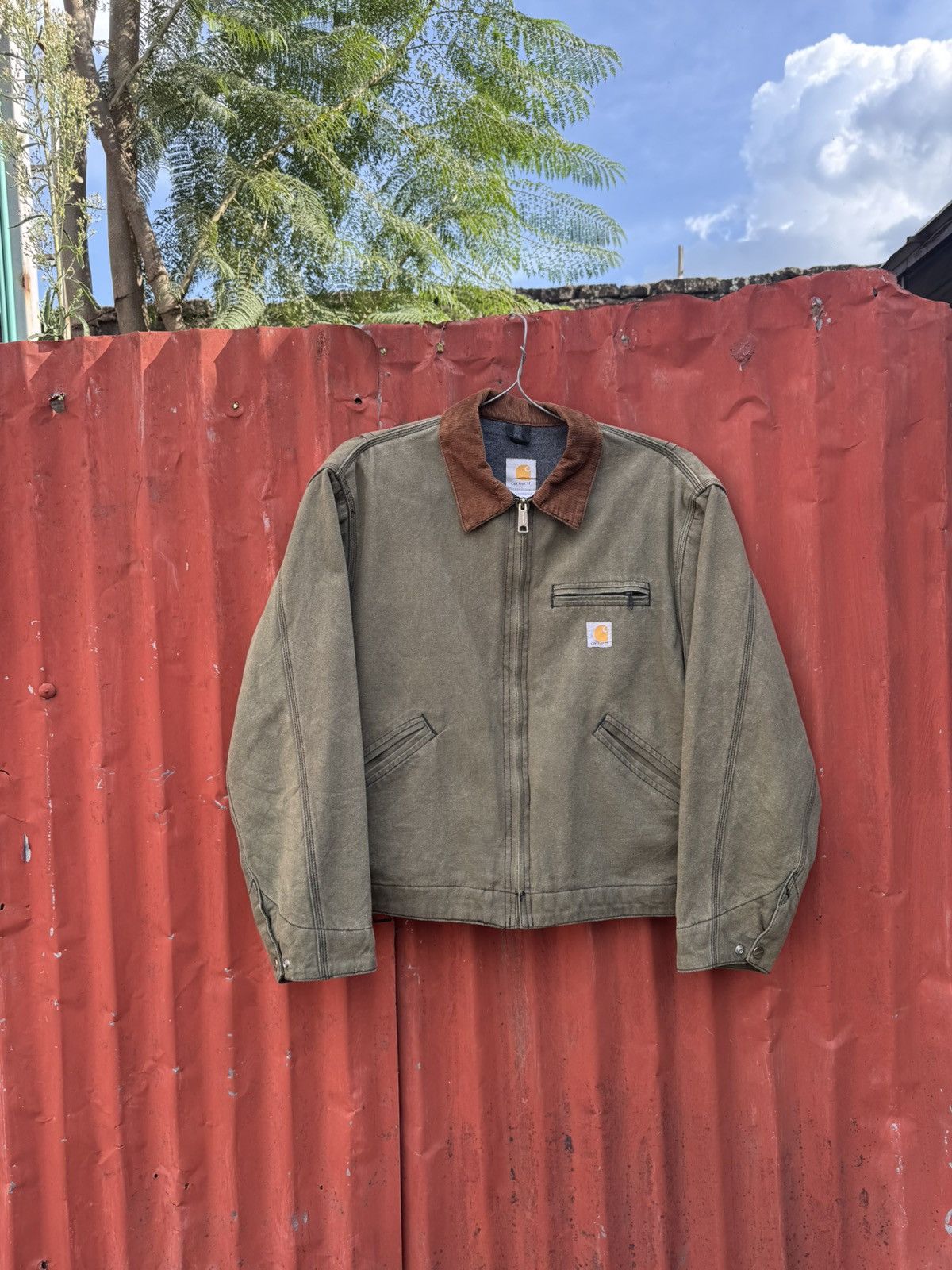 Carhartt Vintage Carhartt detroit Green lined J01 BLK CROPPED Jacket Size US L / EU 52-54 / 3 - 4 Thumbnail