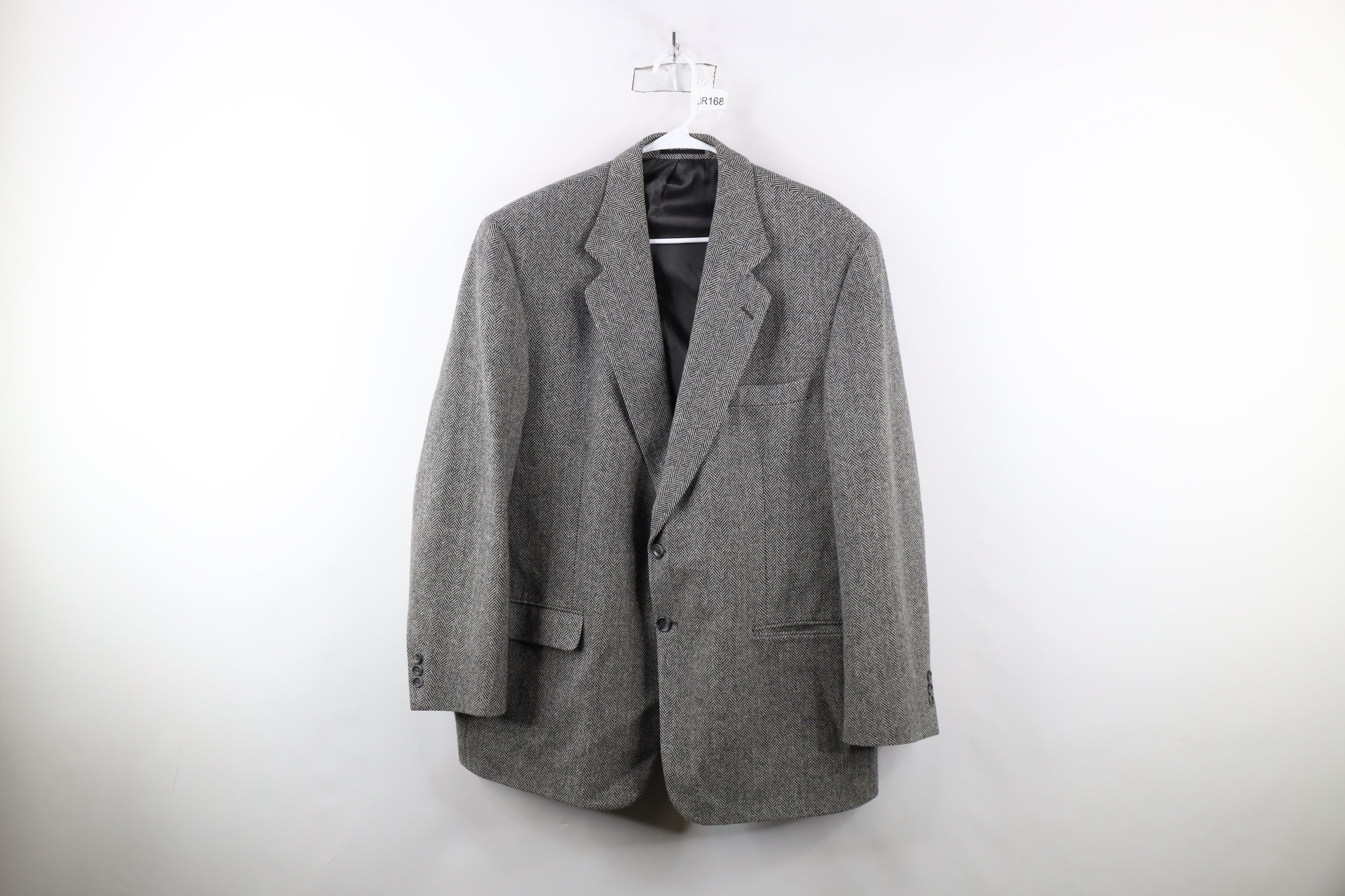 Vintage 90s Streetwear Herringbone Coat Blazer Jacket USA