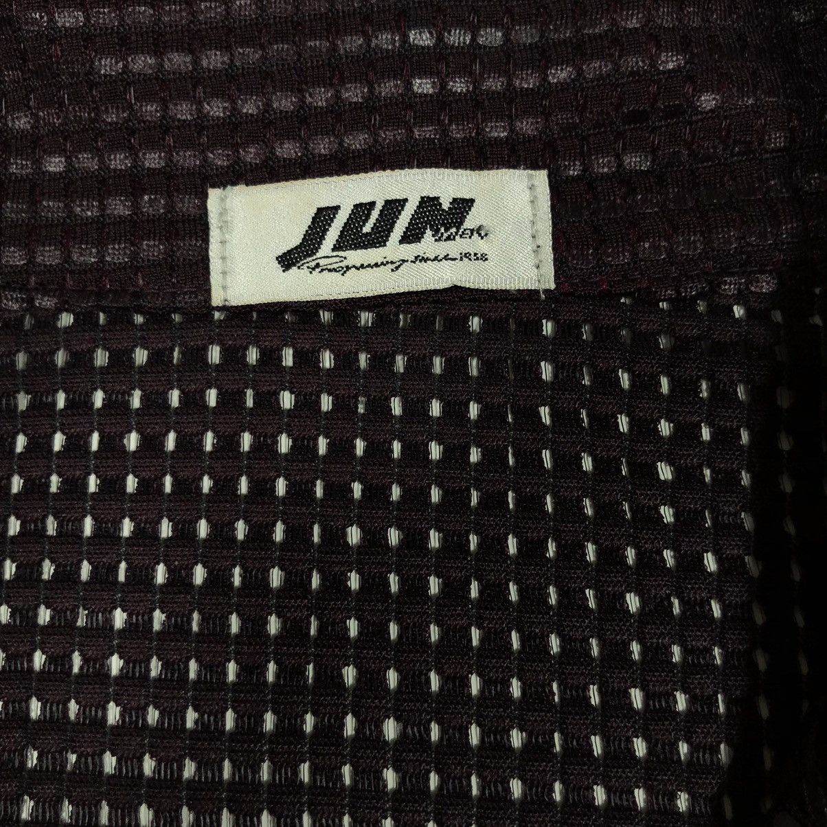 Japanese Brand Vintage 80s Jun Men Woven Transparent Mesh Half Zip Shirt Size US M / EU 48-50 / 2 - 8 Thumbnail