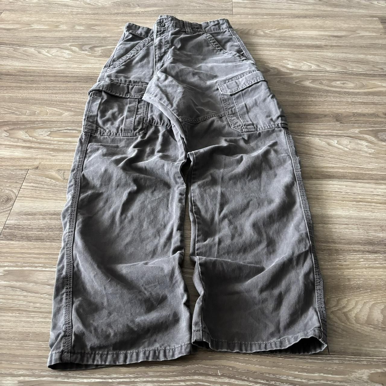 Vintage Crazy Vintage Y2K/2000s Faded Grey Khaki Skater Cargo Pants! 34x30 Size US 34 / EU 50 - 3 Thumbnail