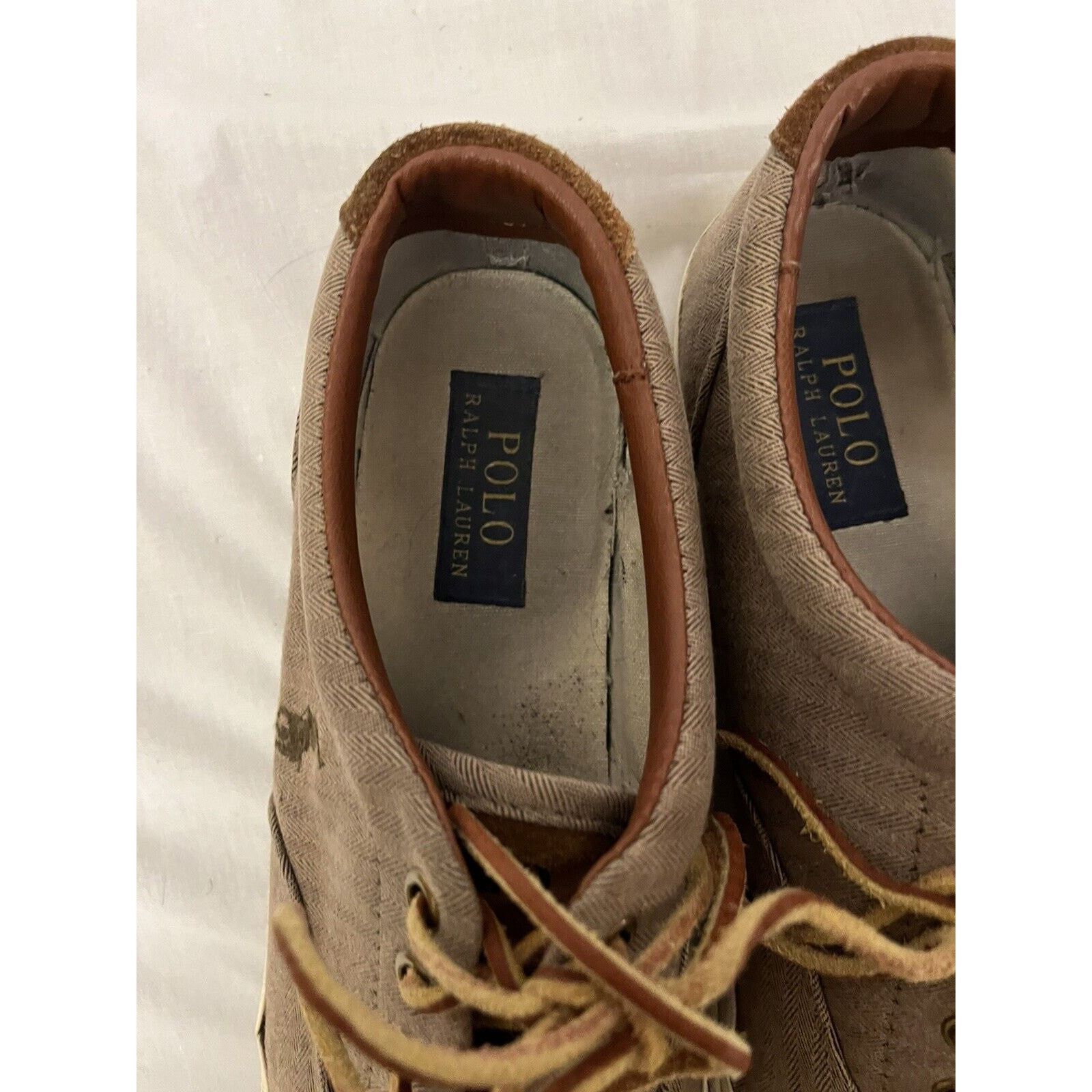 Polo Ralph Lauren POLO Ralph Lauren Shoes Mens 9.5D Brown Vaughn Canvas Size US 9.5 / EU 42-43 - 7 Thumbnail