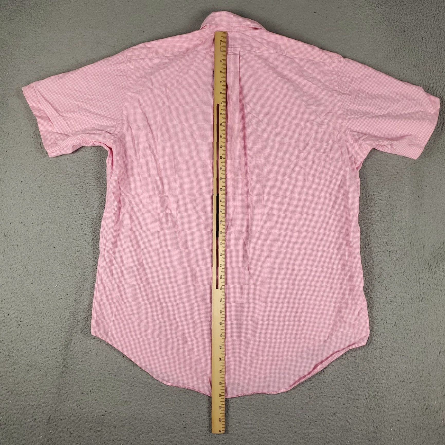 Ralph Lauren Ralph Lauren Casual Button-Up Shirt Mens Large Pink Check Short Sleeve Size US L / EU 52-54 / 3 - 3 Thumbnail