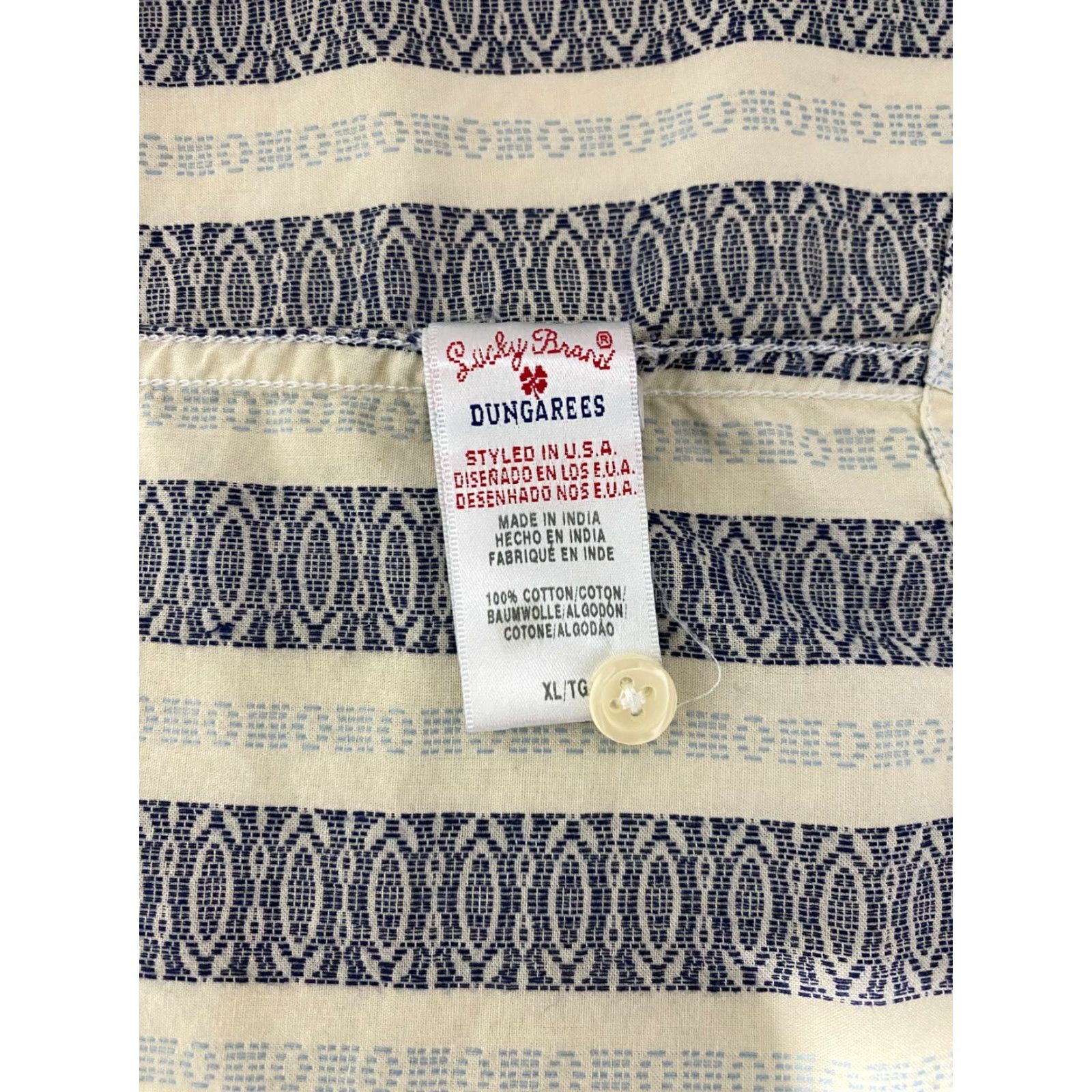 Lucky Brand Lucky Brand Dungarees Shirt Mens XL Pearl Snap Casual Western Cowboy Striped Shirt Size US XL / EU 56 / 4 - 4 Thumbnail