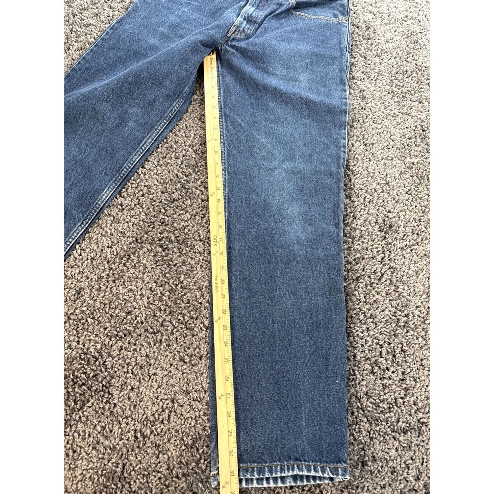 Levi's Levi's 550 Jeans Men 33x32 Relaxed Fit Light Wash Wide-Leg Blue Denim 5-Pocket zipper logo Size US 33 - 2 Thumbnail