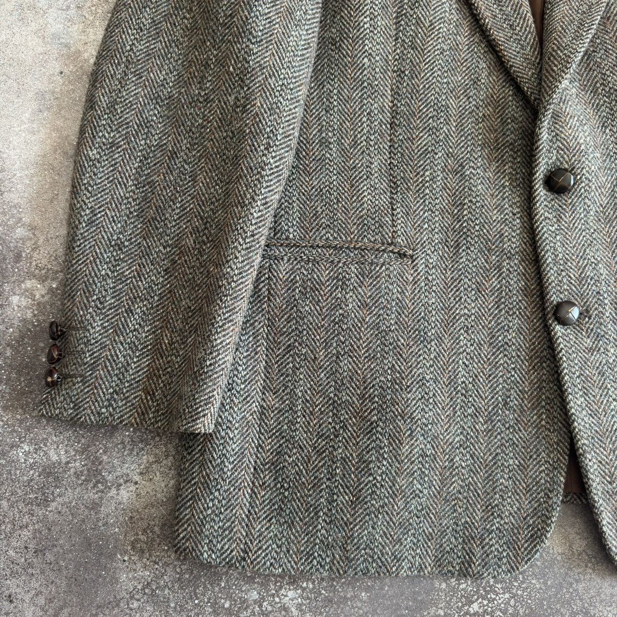 Harris Tweed × Vintage Harris Tweed Vintage Retro Wool Coat Size US L / EU 52-54 / 3 - 8 Thumbnail