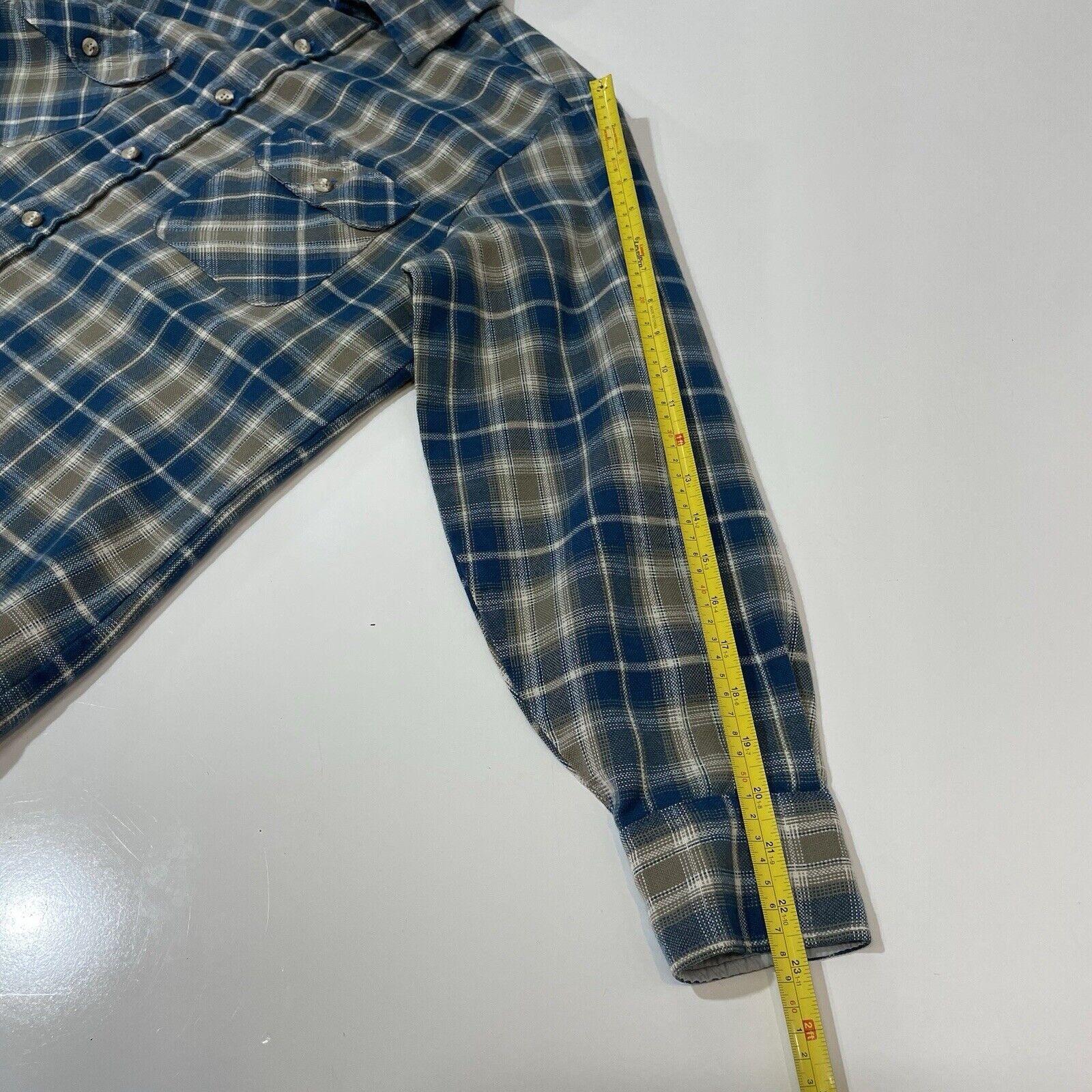 High Sierra VTG High Sierra Flannel Plaid Shirt Beige Teal Blue Check M Size US M / EU 48-50 / 2 - 7 Thumbnail